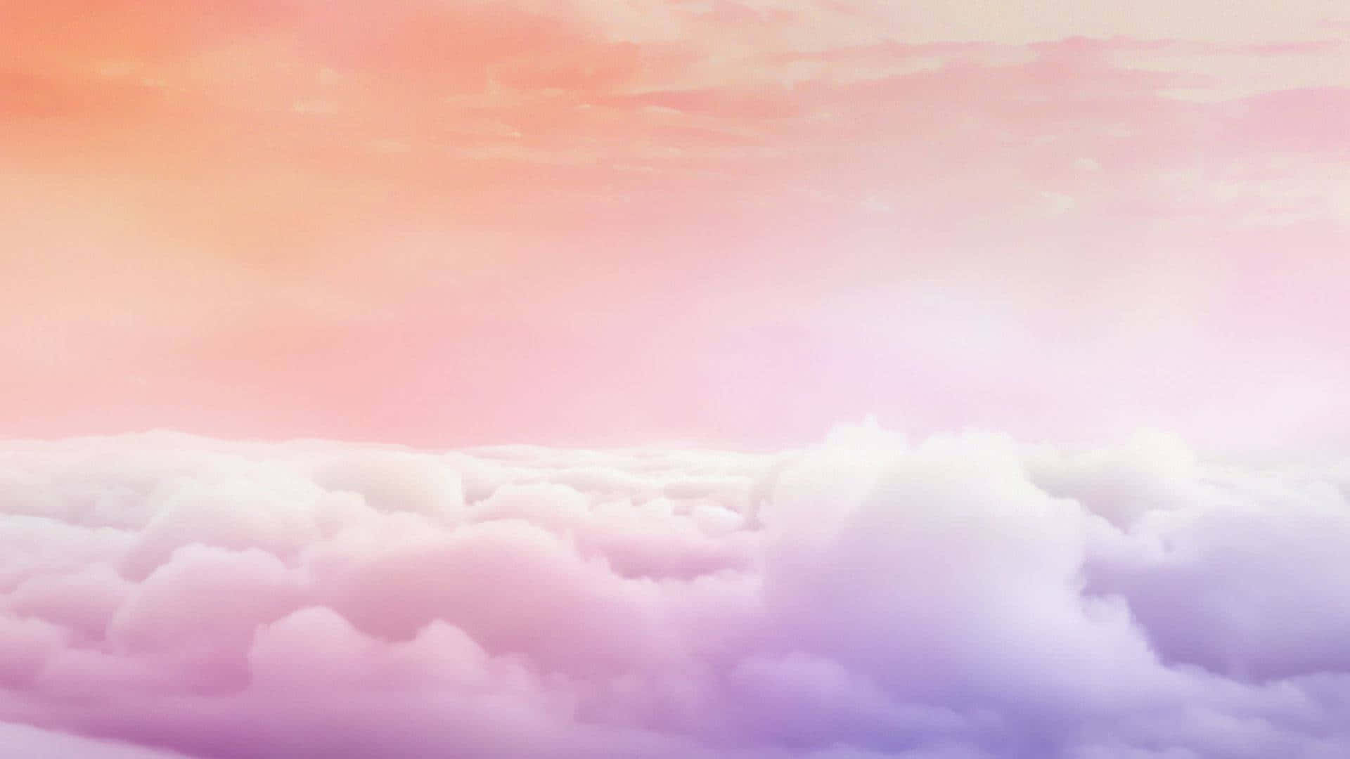 1920x1080 Orange Sky With Pink Clouds Background