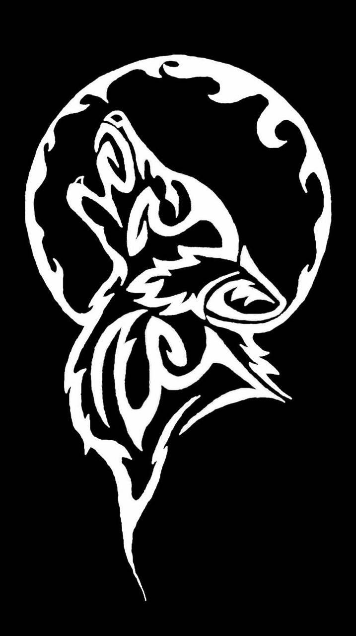 717x1280 Tribal Wolf Wallpaper