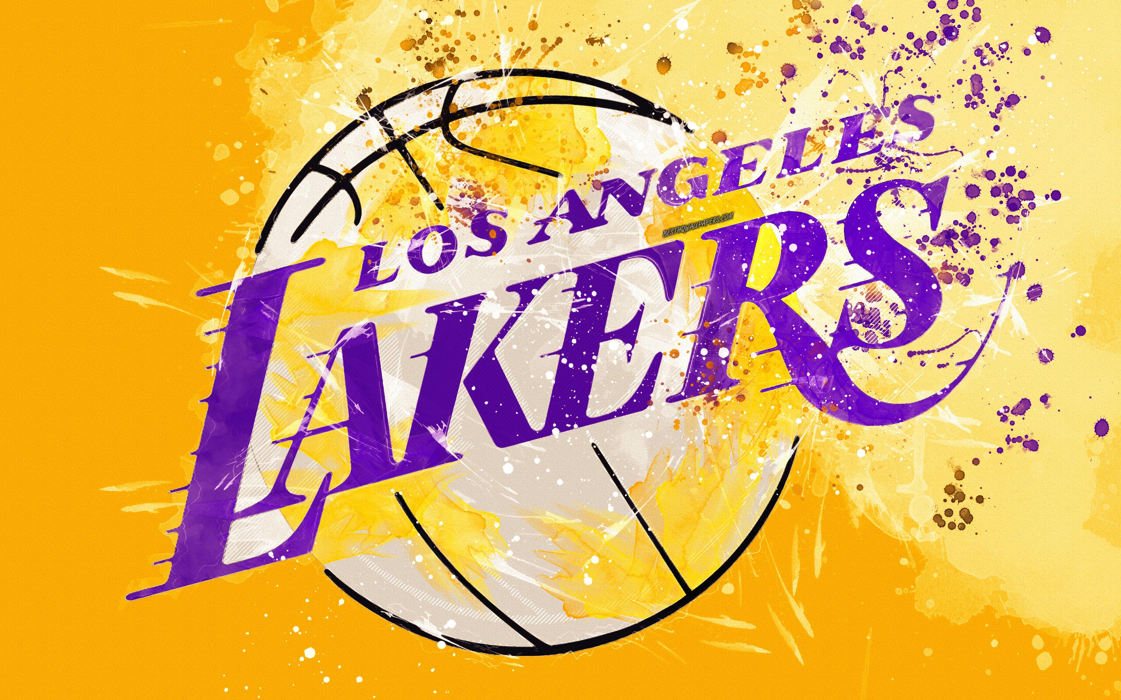 3840x2400 Logo LA Lakers Hình nền 4k Ultra HD.  Hình nền