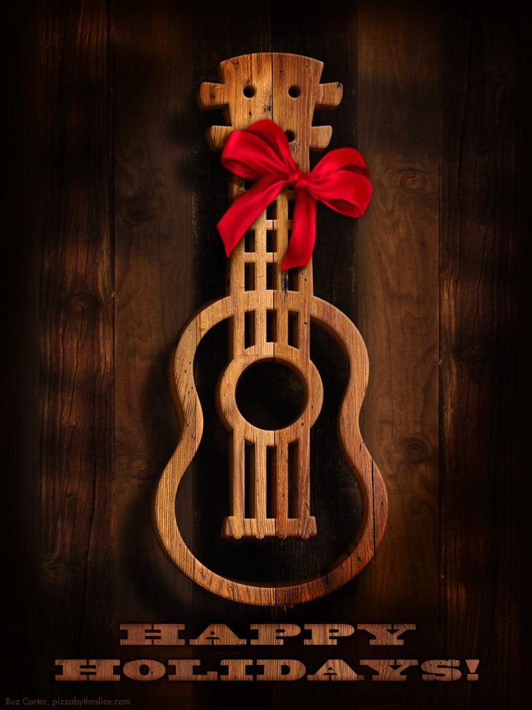 768x1024 Ukulele “Old West” Holiday iPad & iPhone Wallpaper. Pizza By The Slice