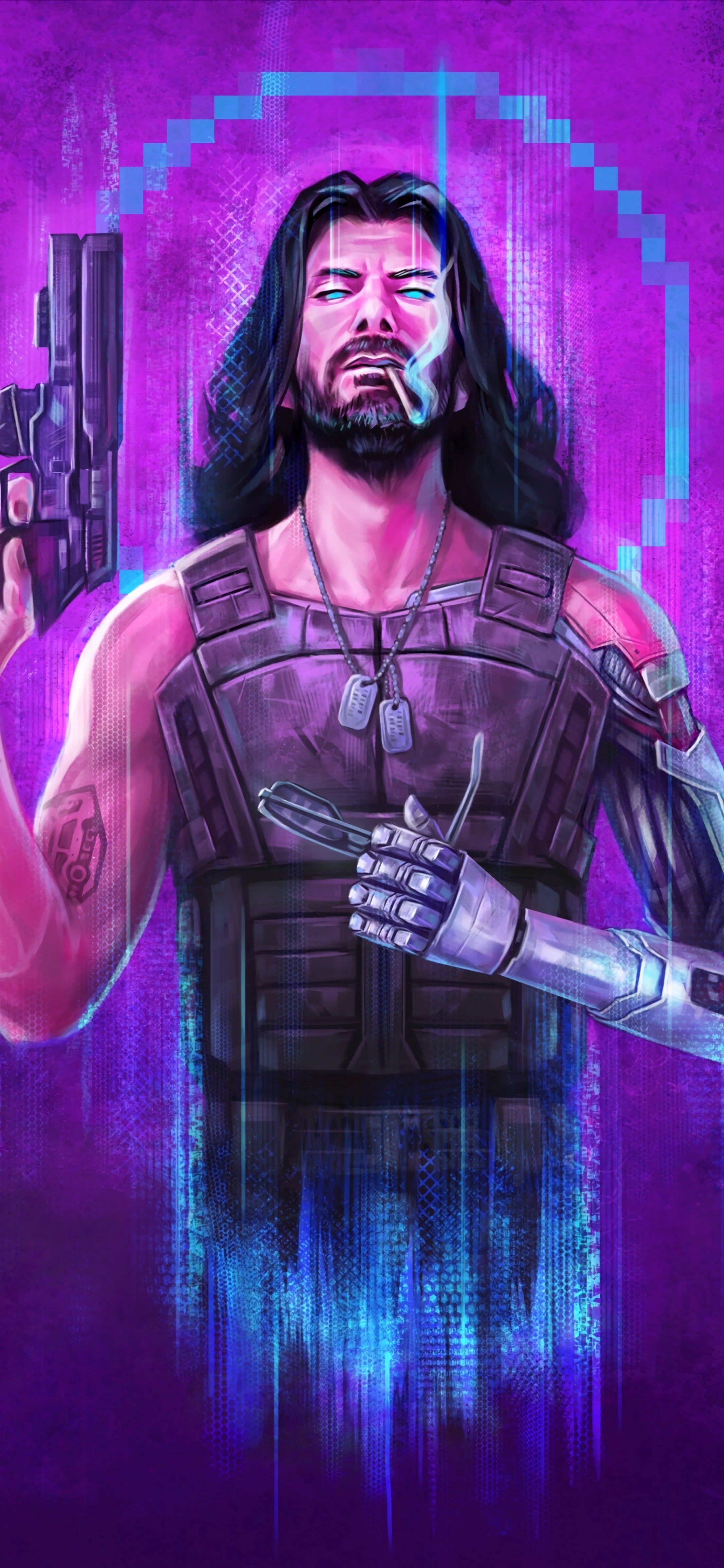 2212x4792 Cyberpunk 2077 Johnny Silverhand