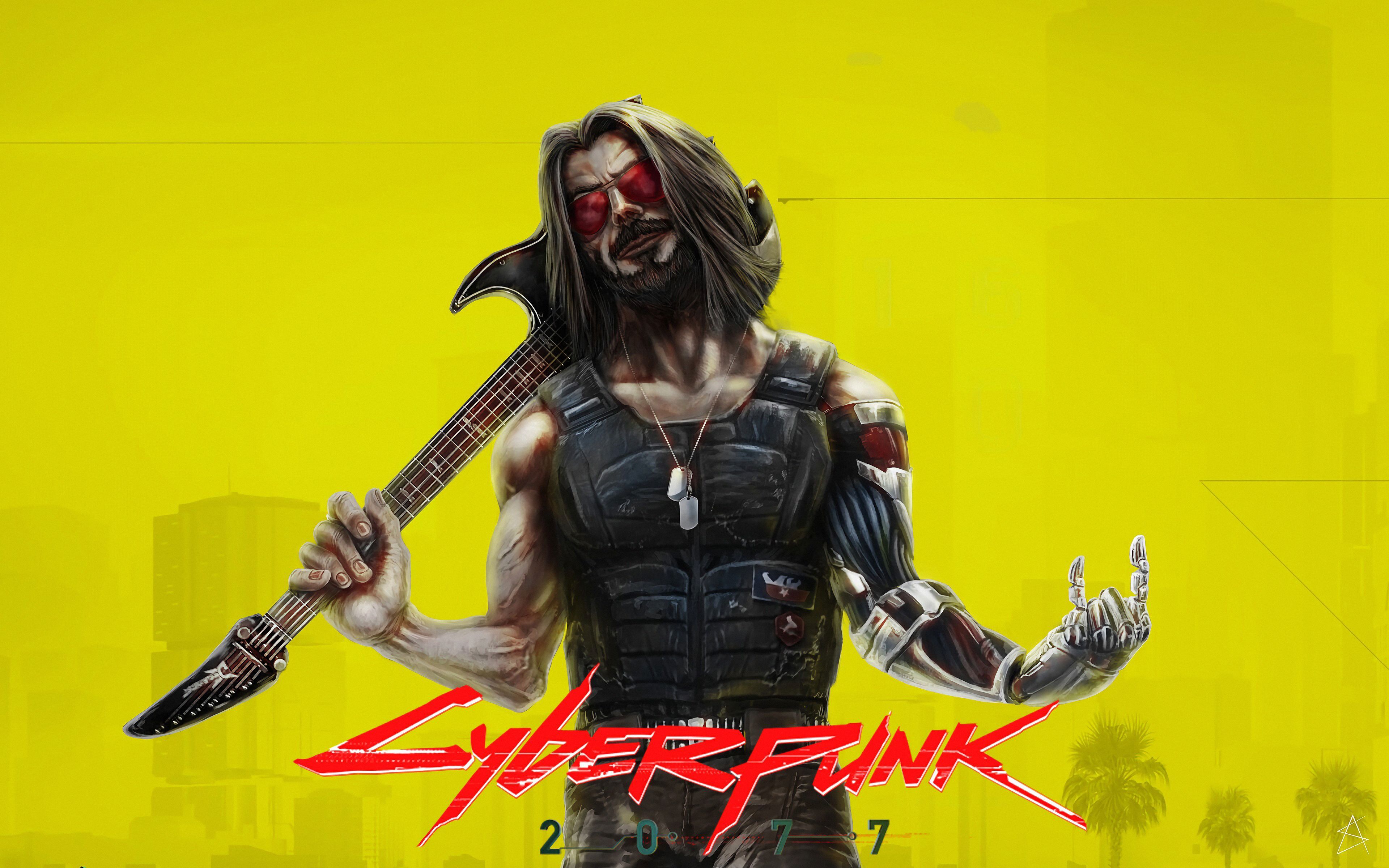 3840x2400 Johnny Silverhand Wallpaper