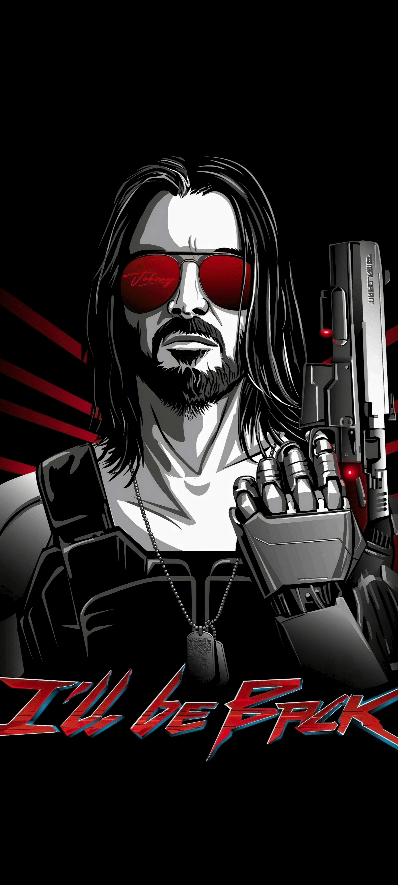 1386x3078 Cyberpunk Johnny Silverhand