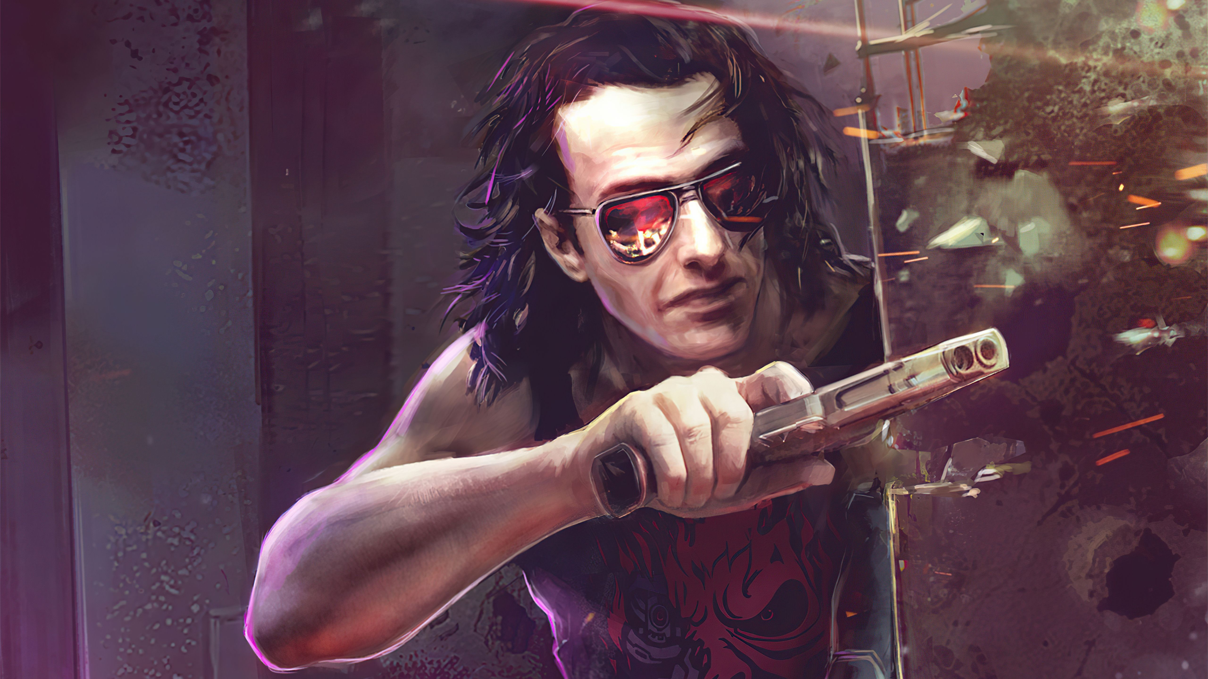 5120x2880 Video Game, Gun, Cyberpunk 2077
