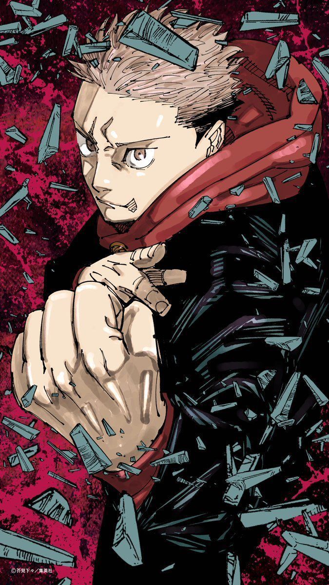 675x1200 ITADORI YUJI wallpaper released on JJK manga official twitter acc reaching 1.5 million followers
