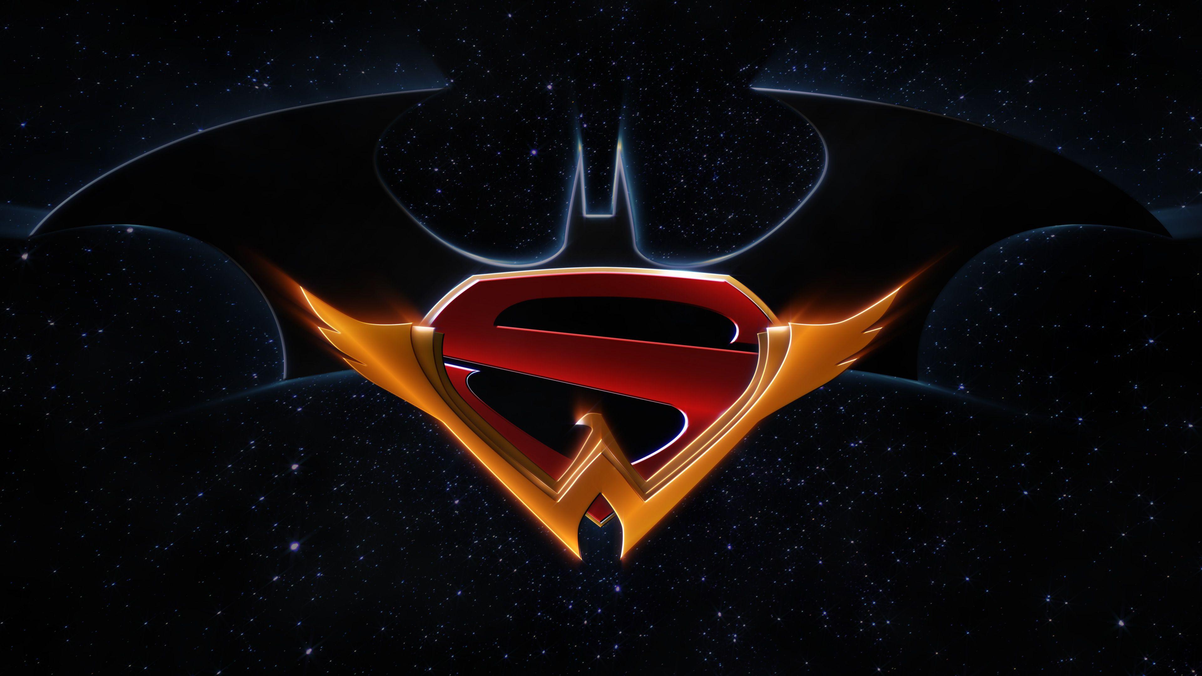 3840x2160 Batman Superman Wonder Woman Trinity Logo, HD Superheroes