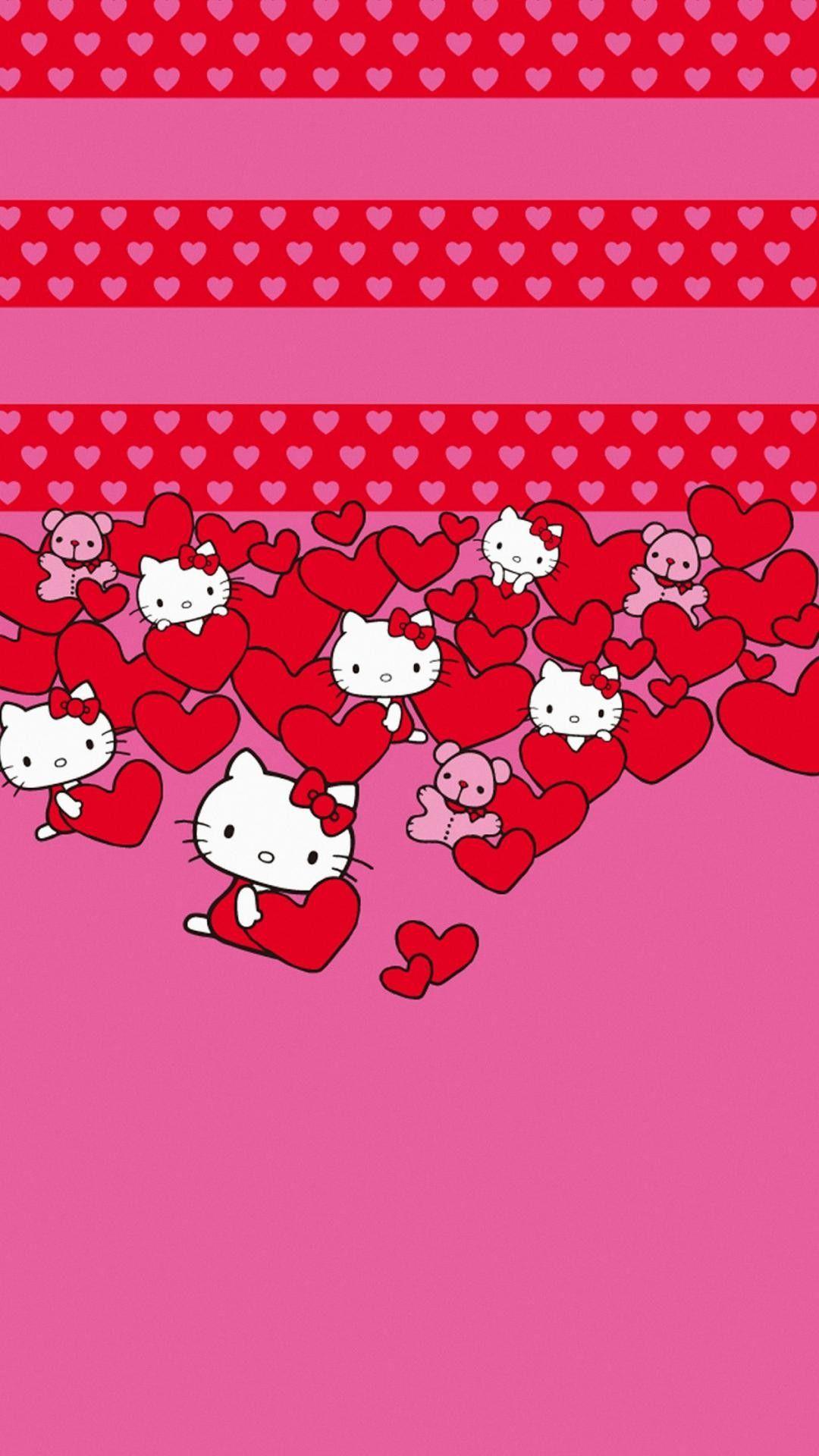 1080x1920 Wallpaper Hello Kitty Love