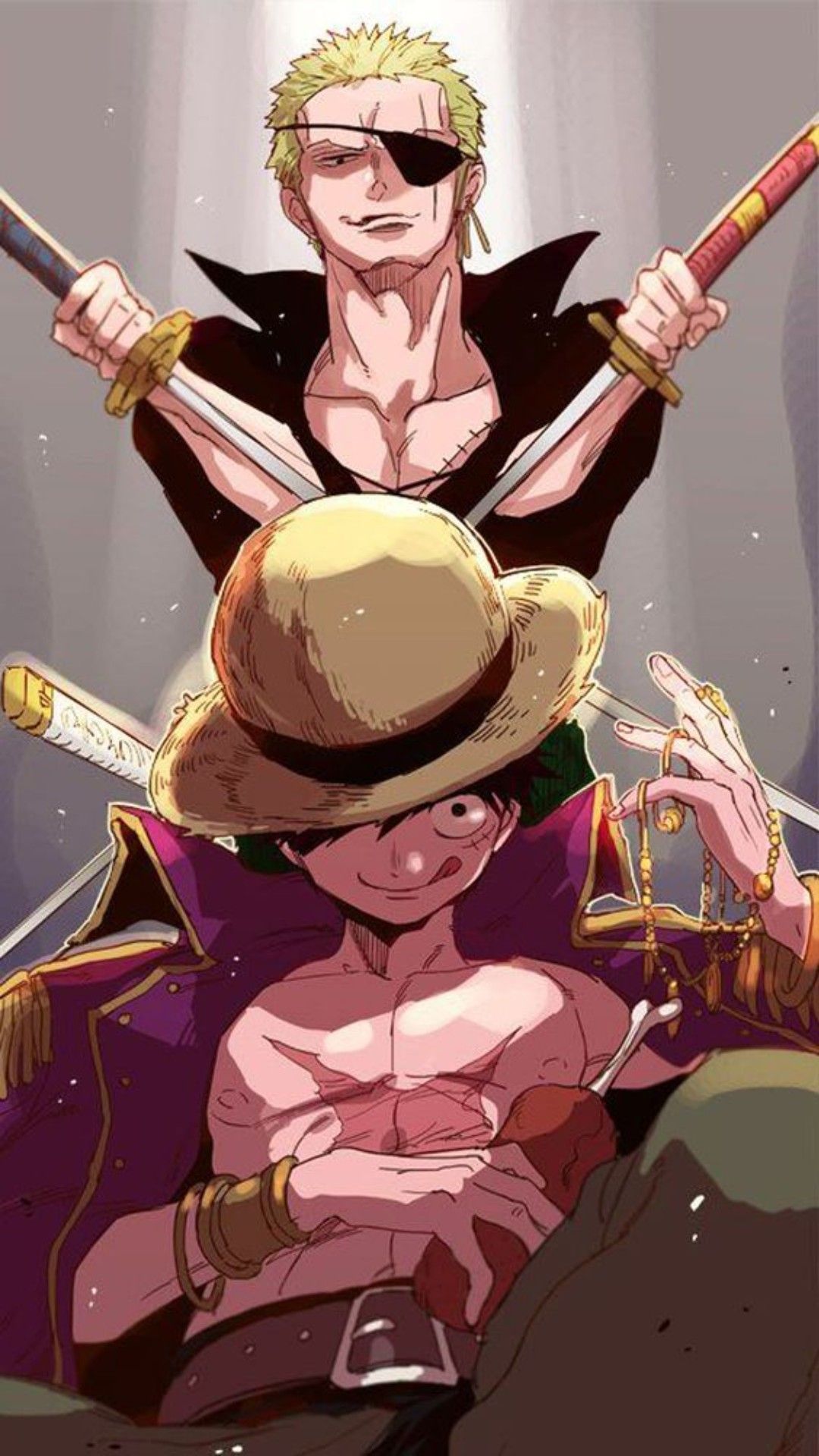 1080x1920 Luffy and Zoro Wallpaper