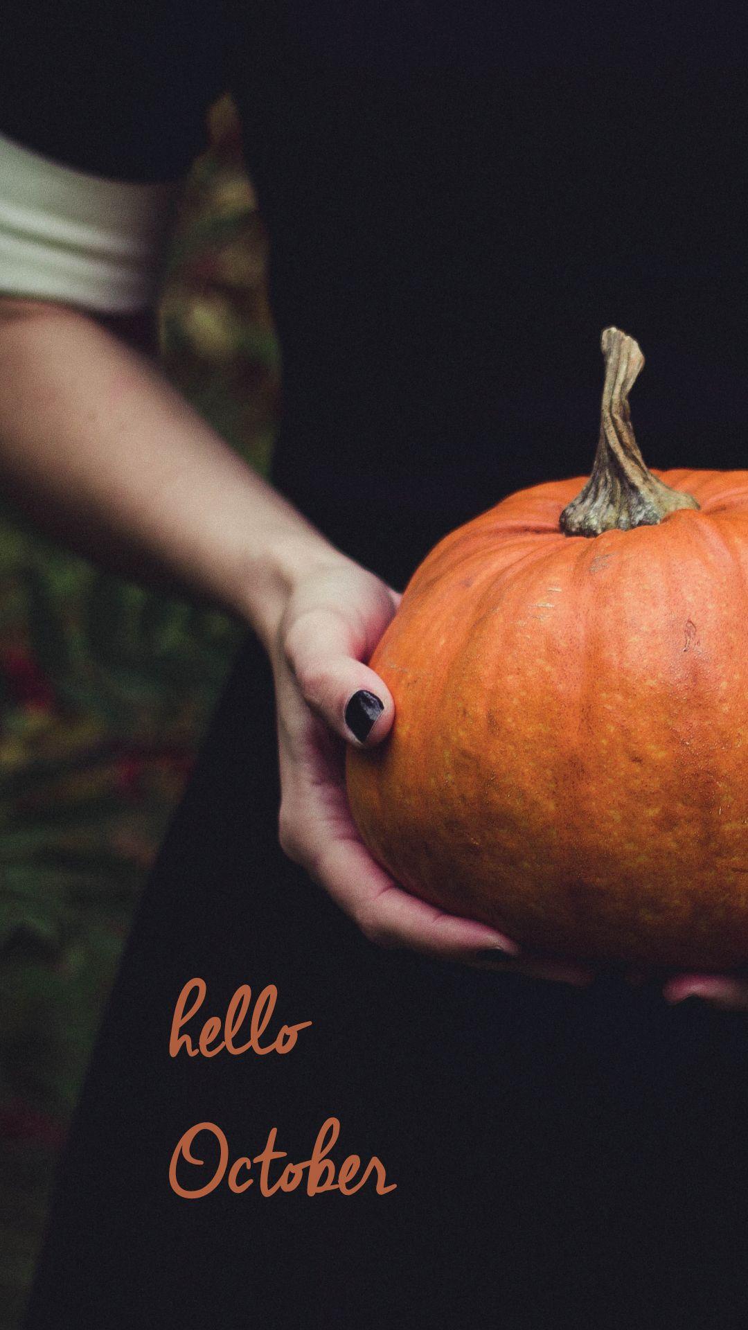 1080x1920 Hello October background wallpaper for your iPhone or