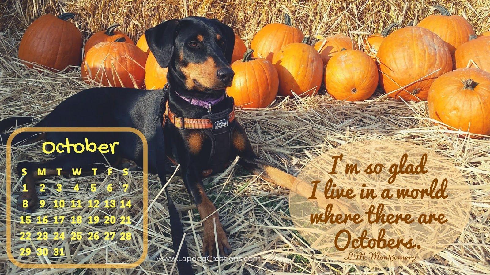 1600x900 Lapdog Creations: Hello October #Calendar #DesktopCalendar