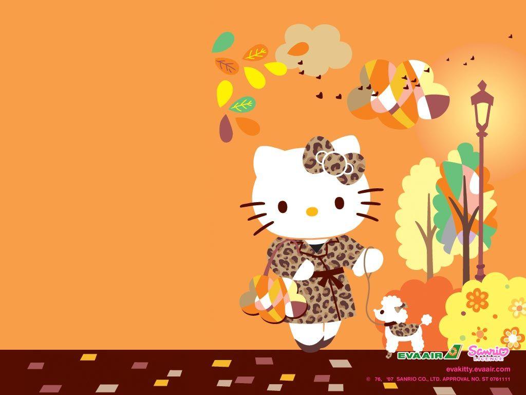 1024x768 hello kitty thanksgiving wallpaper