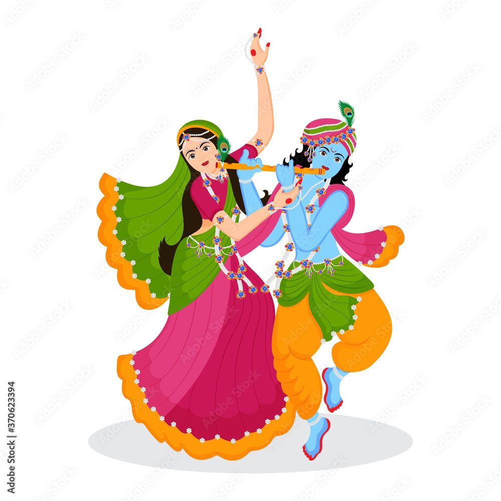 1000x1000 Radha krishna dancing rasleela
