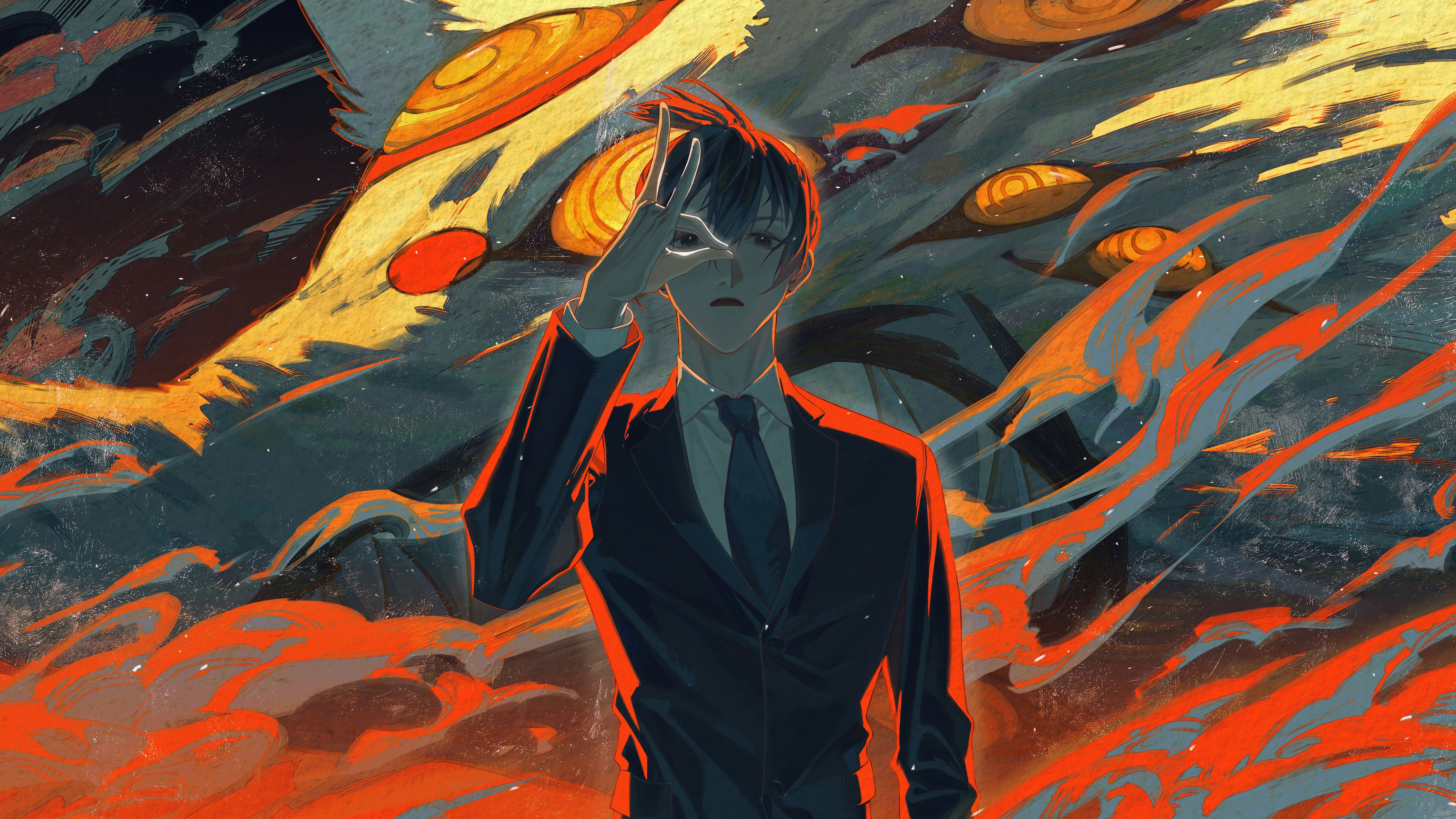 7680x4320 Chainsaw Man Hayakawa (7680x4320) 8K Wallpaper