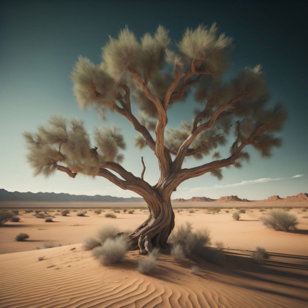 1280x1280 Download Tree, Desert, Sand. Royalty