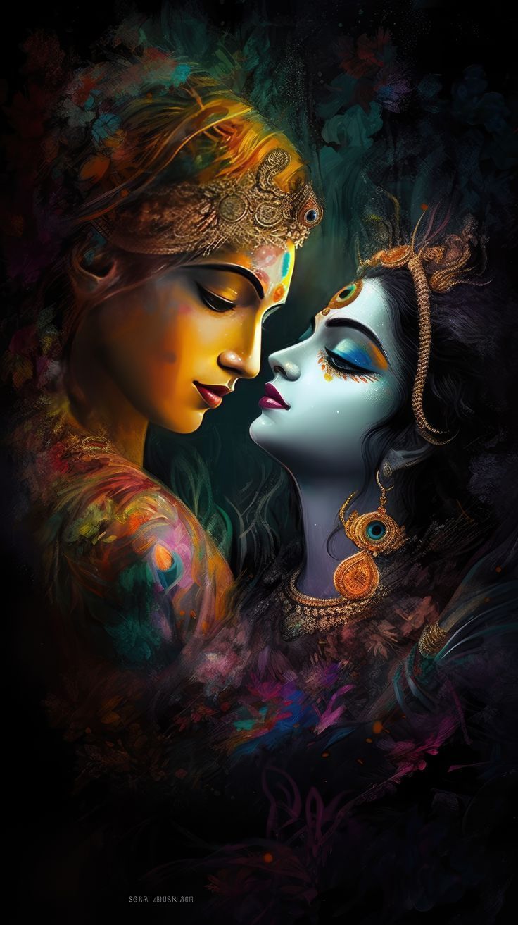 736x1313 Lord Radha Krishna love. Radha krishna art paintings abstract, Radha krishna wallpaper paintings, Hindu art