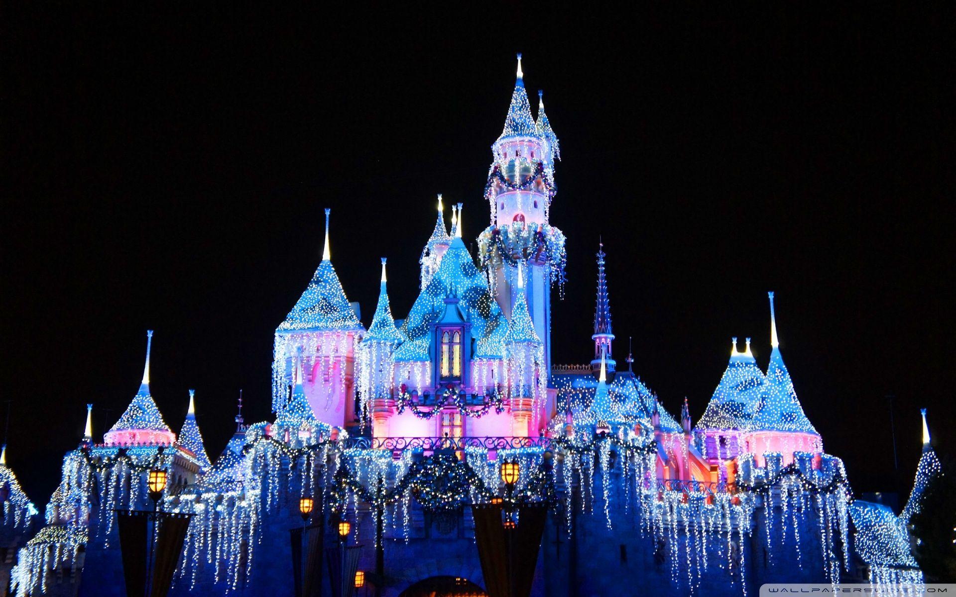 1920x1200 Disney Castle Winter Wallpaper