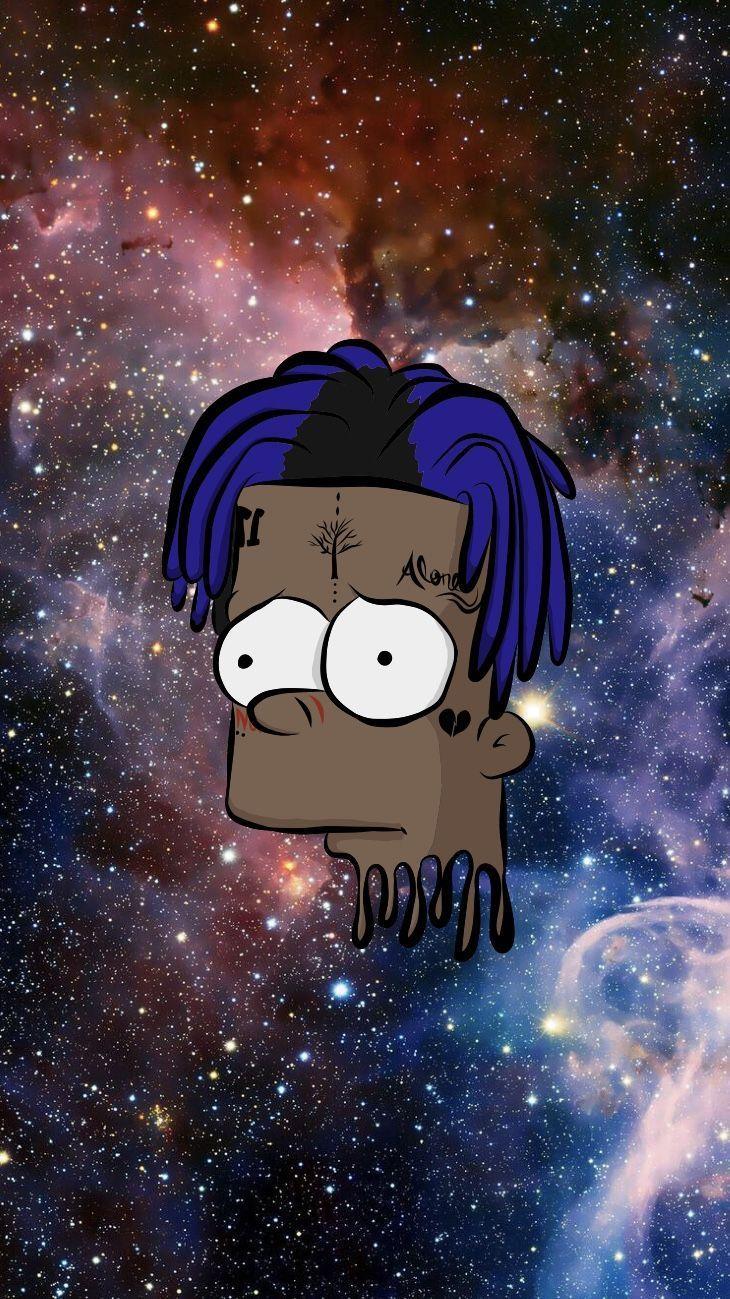 730x1299 Xxxtentacion bart Simpson cartoon iPhone wallpaper 4K