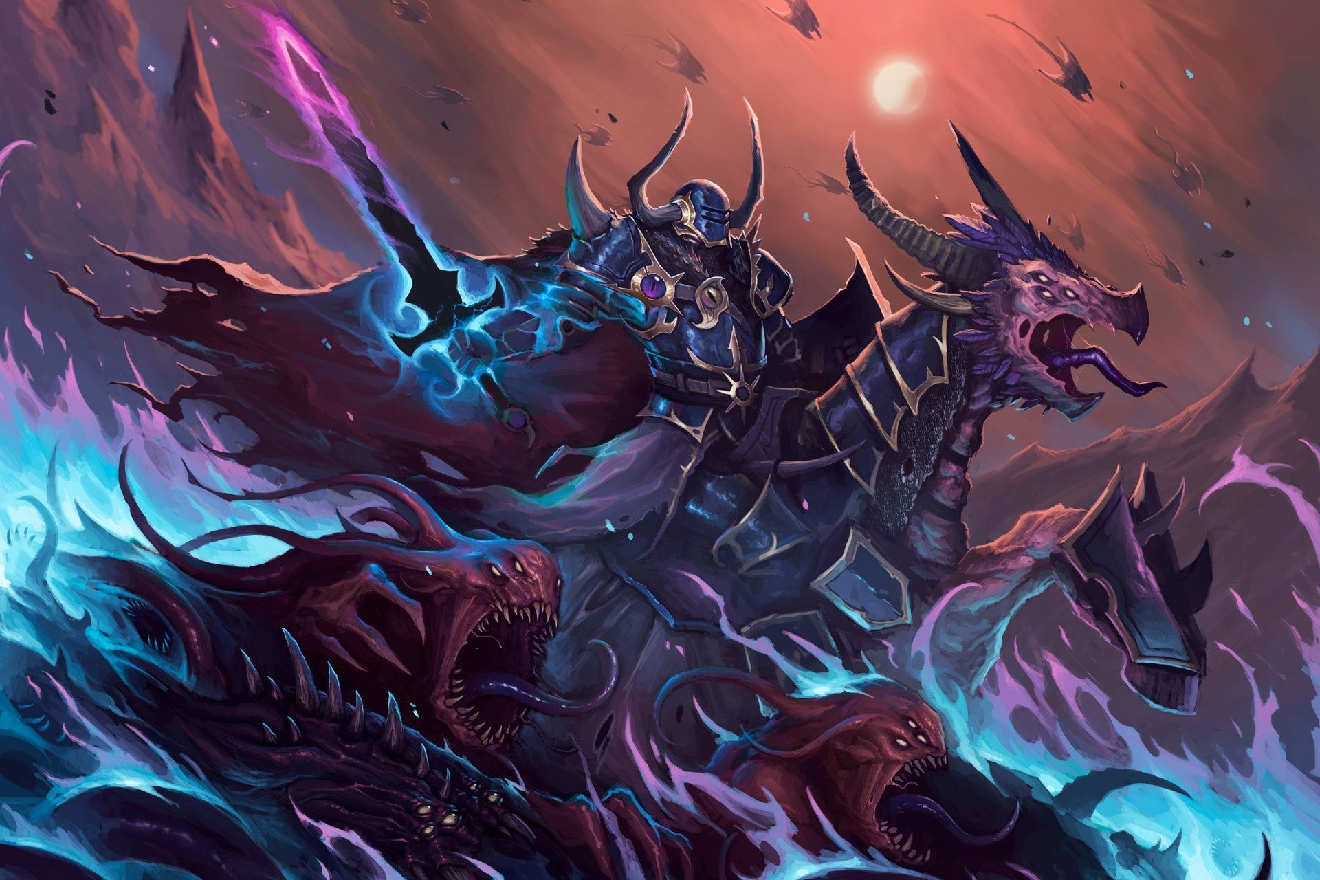 1920x1280 warrior, Tzeentch, artwork, fantasy art