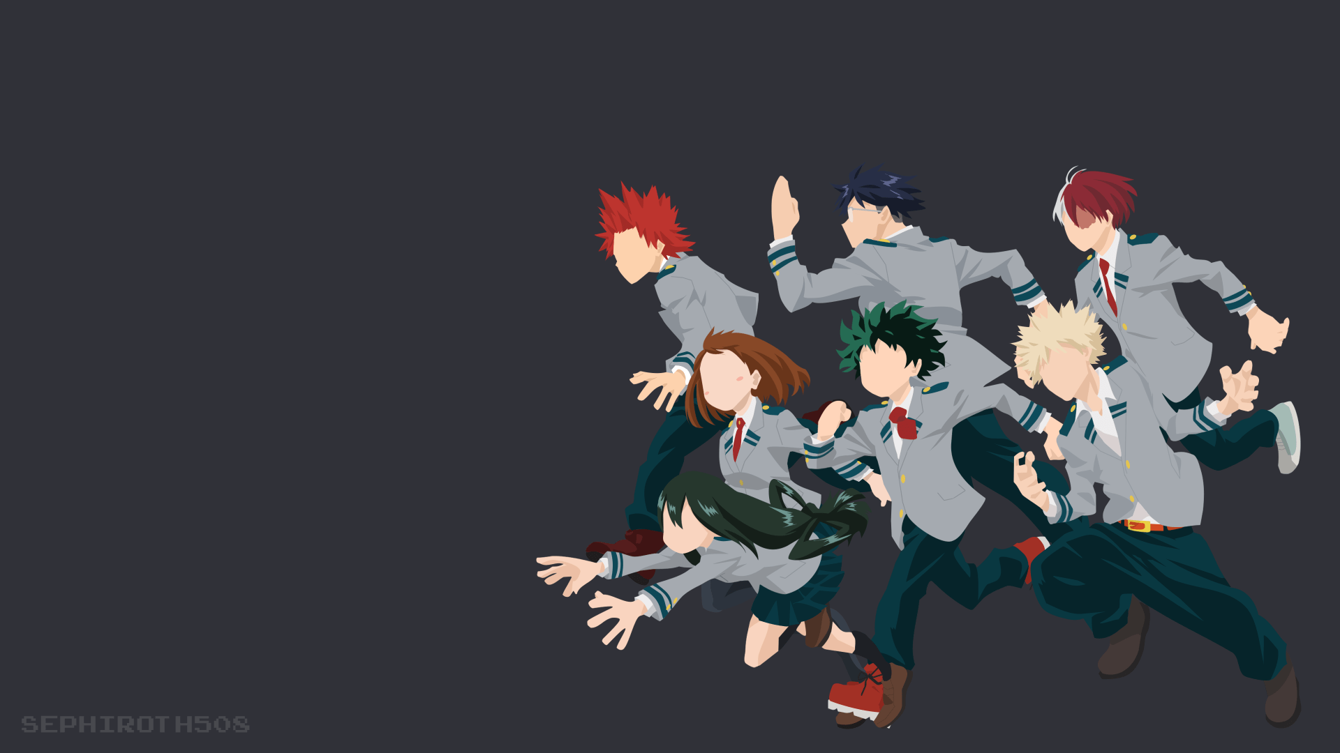 1920x1080 Anime My Hero Academia Eijiro Kirishima Tenya Iida Shouto