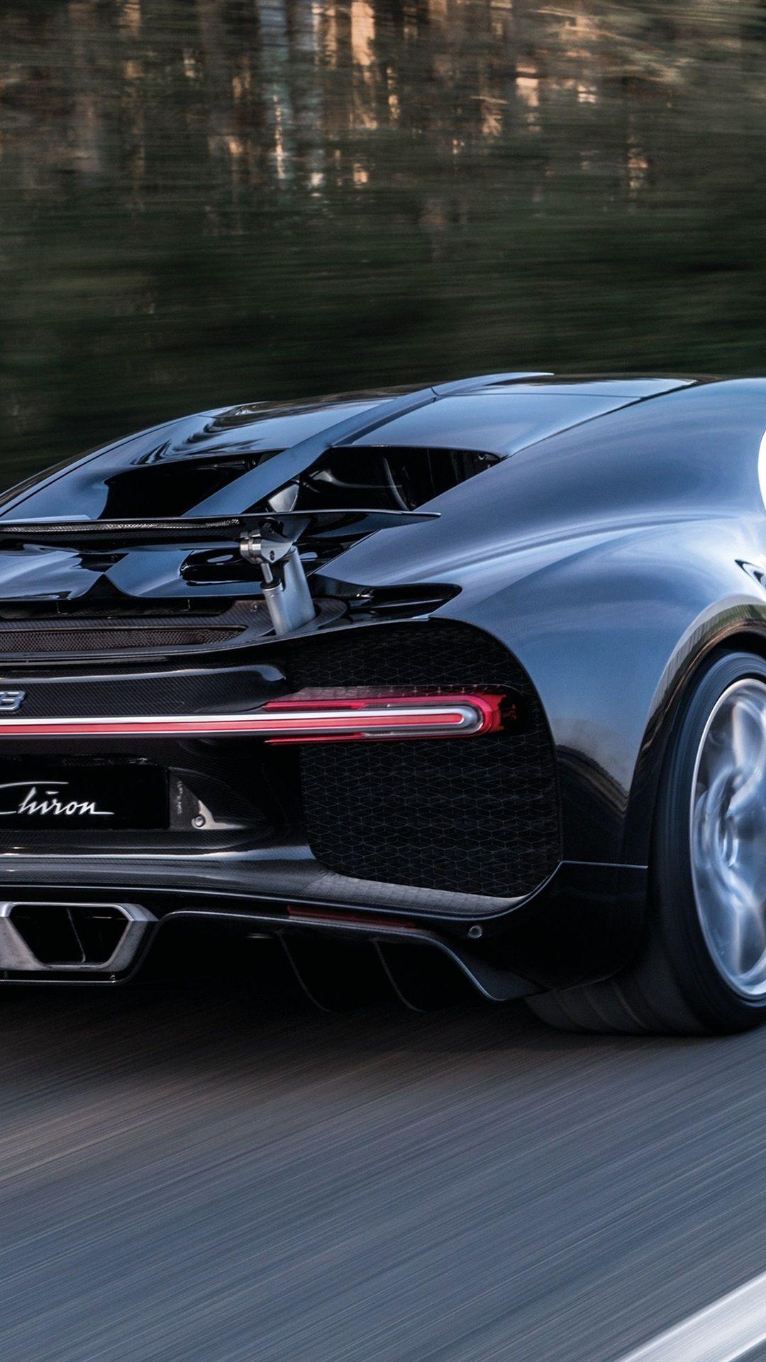 1080x1920 Bugatti Chiron Black Supercar Back View 1080x1920 IPhone 8 7
