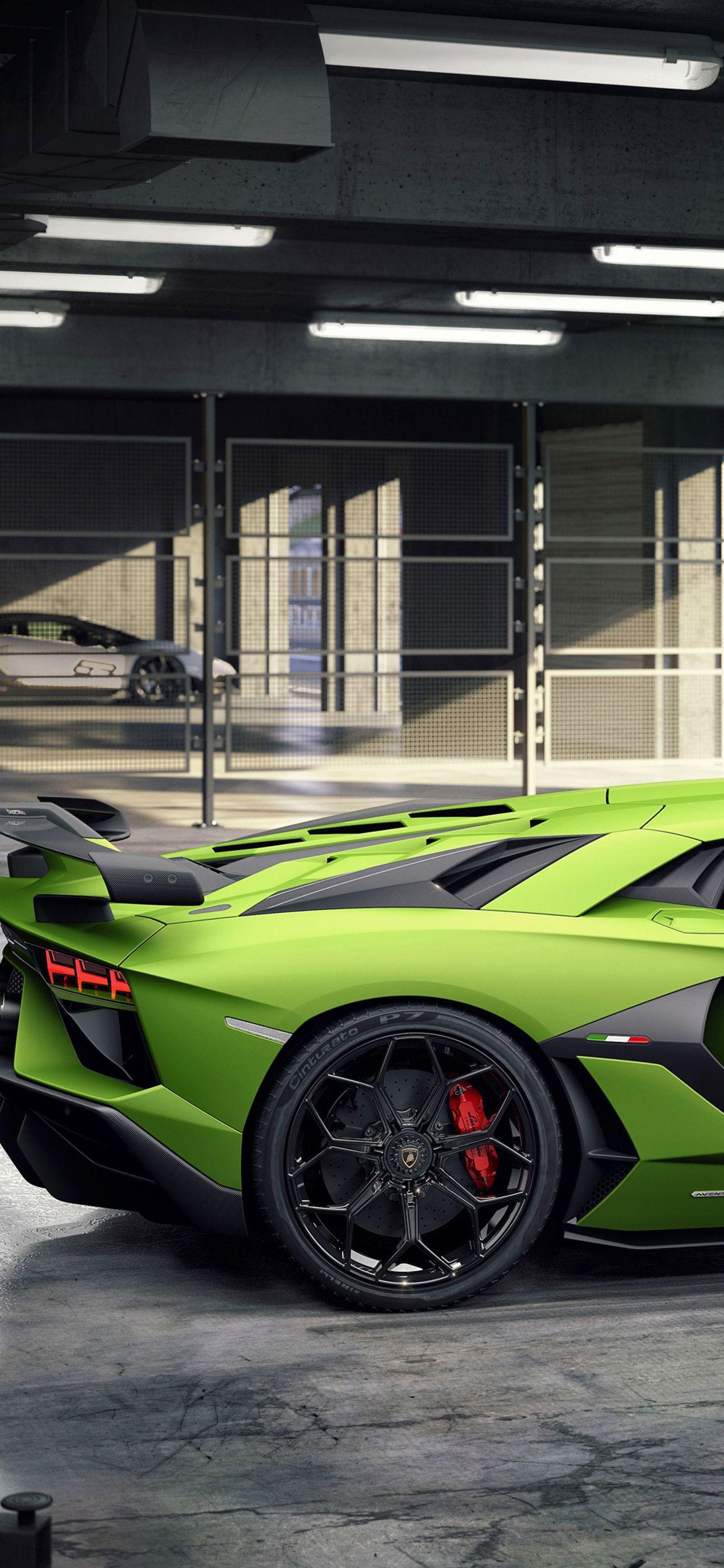 1242x2688 Lamborghini Aventador SVJ Wallpaper