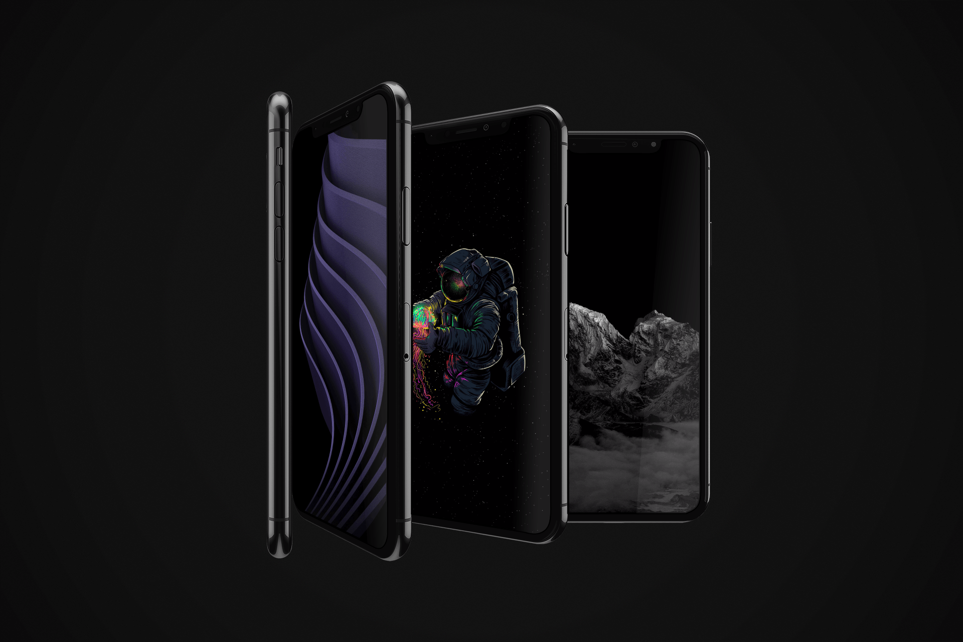 1920x1280 True black and OLED optimized wallpaper for iPhone XS pack 2