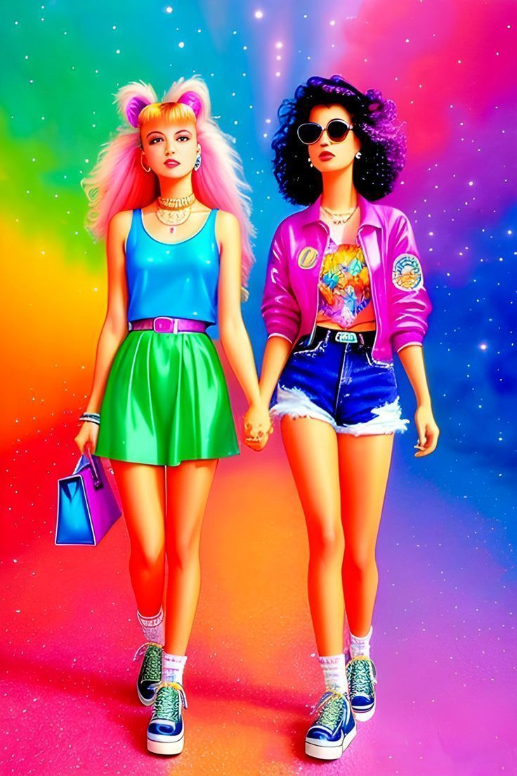 736x1104 Colorful 90s Aesthetic Best Friends Fashion