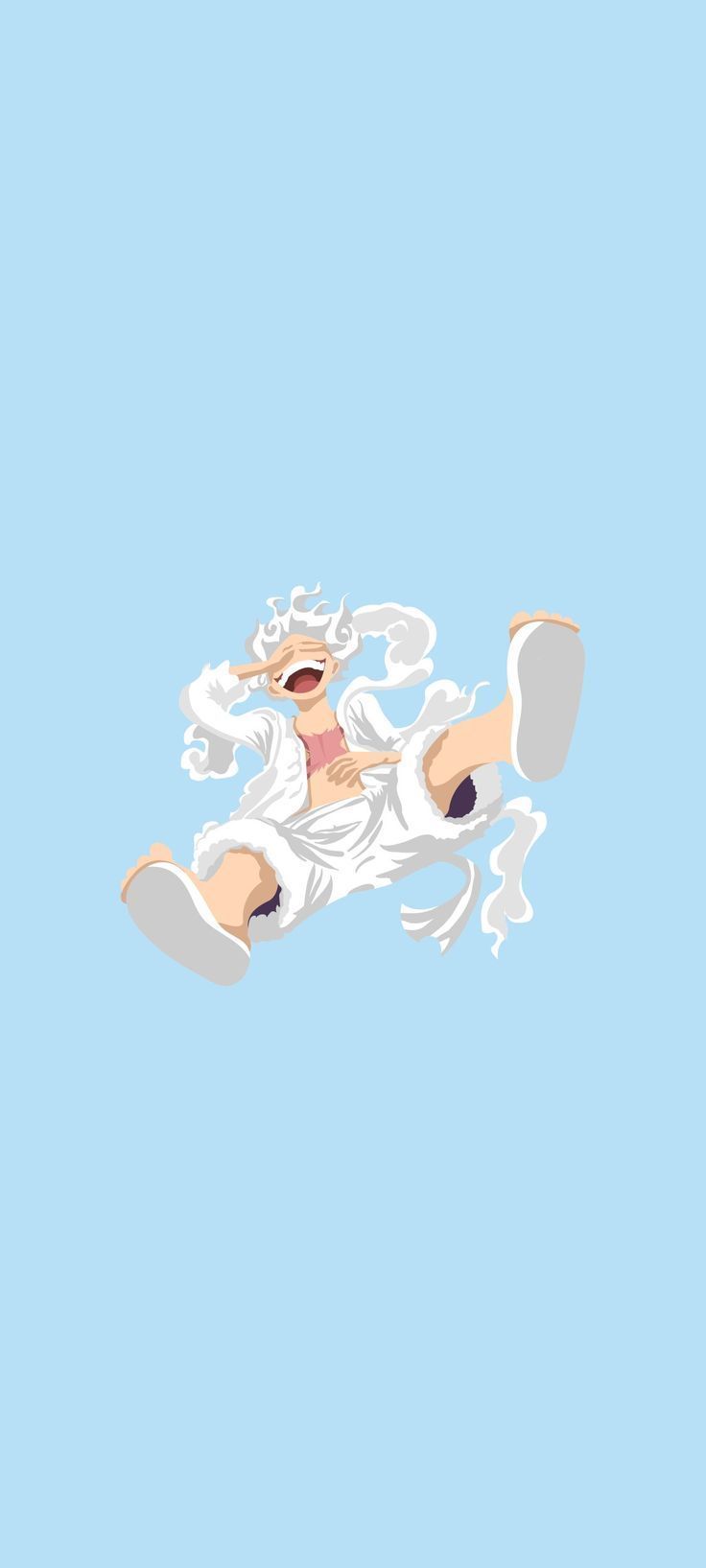 736x1635 Luffy gear 5th minimal mobile wallpaper