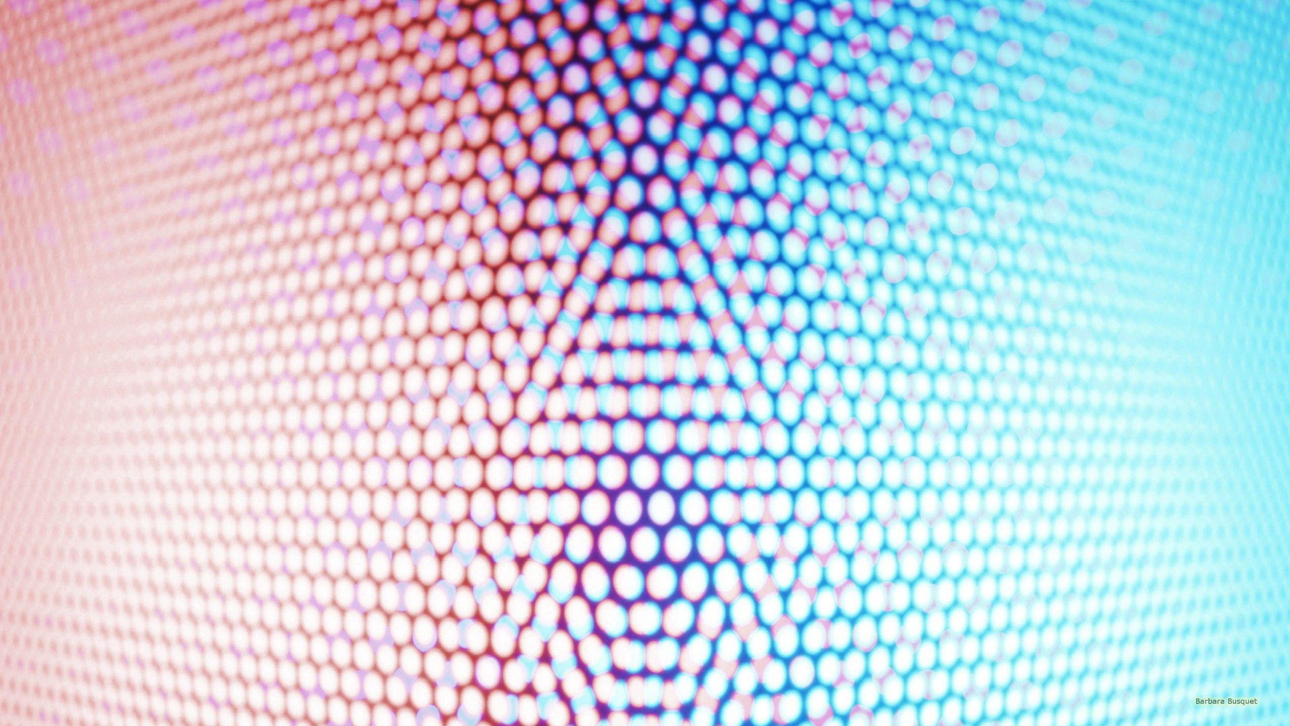 2560x1440 Blue red 3D dots. Barbaras HD Wallpaper