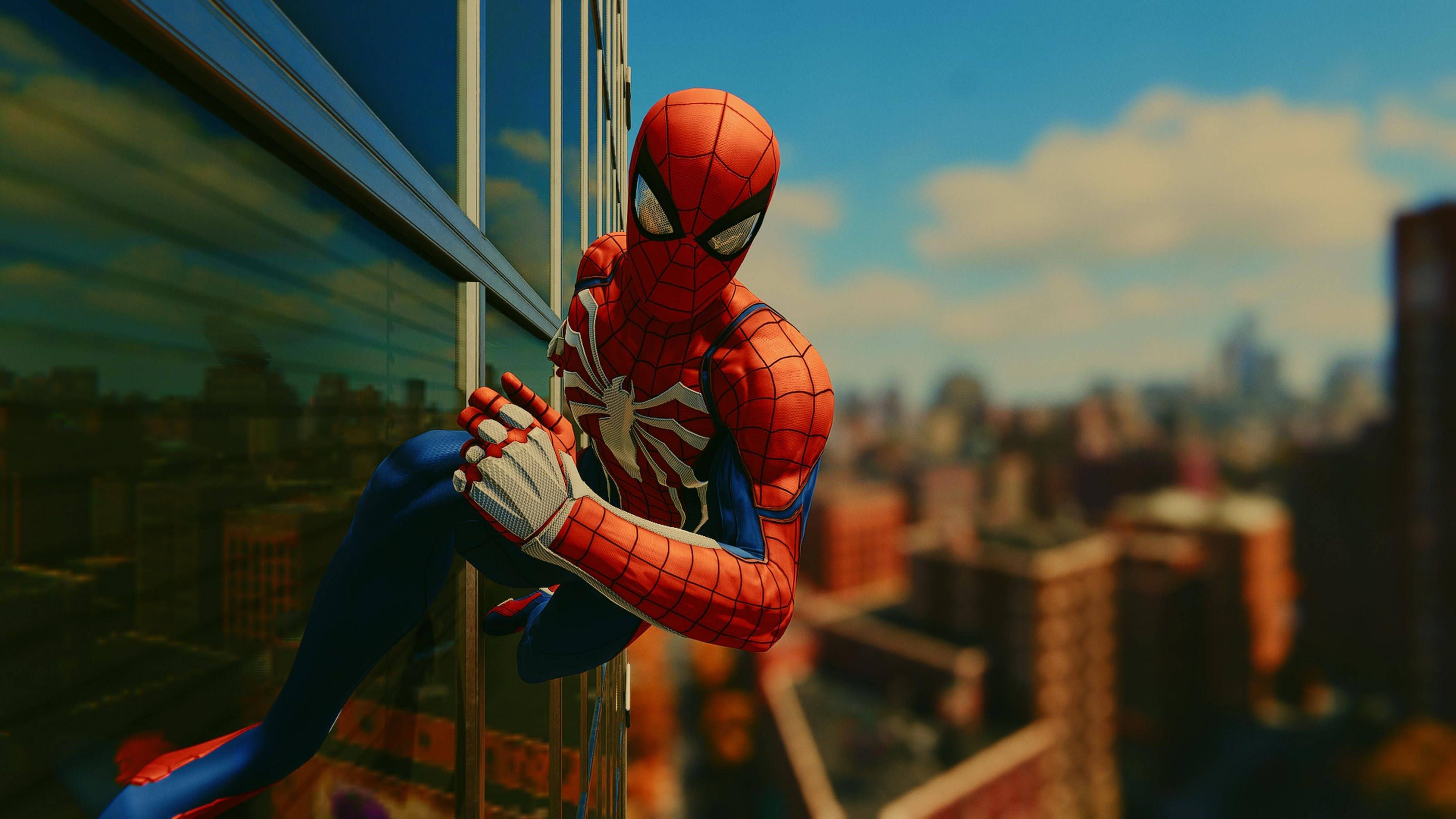 3724x2095 Download 12K Spiderman Running Wallpaper