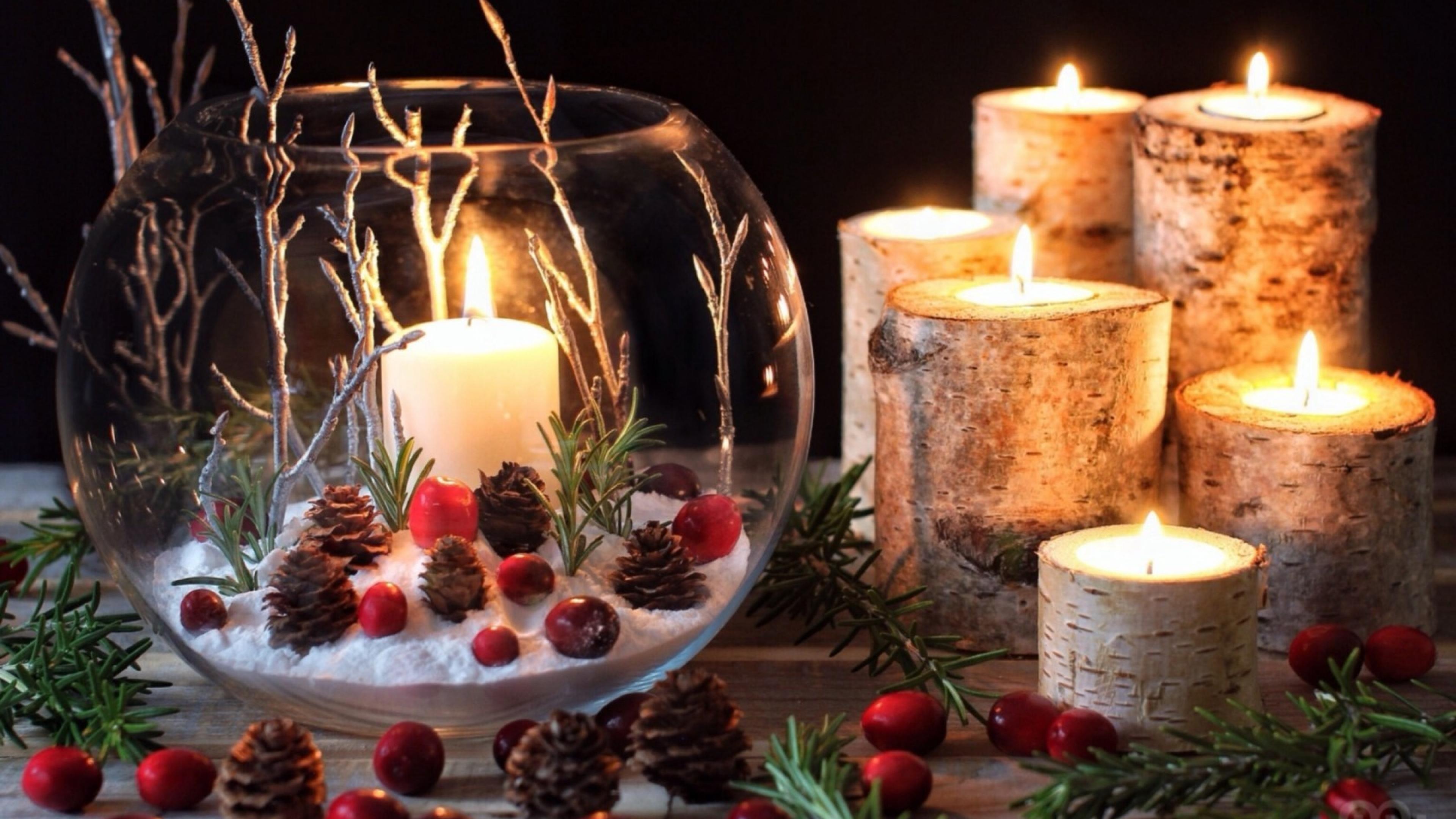 3840x2160 HD Wallpaper. Yule decorations