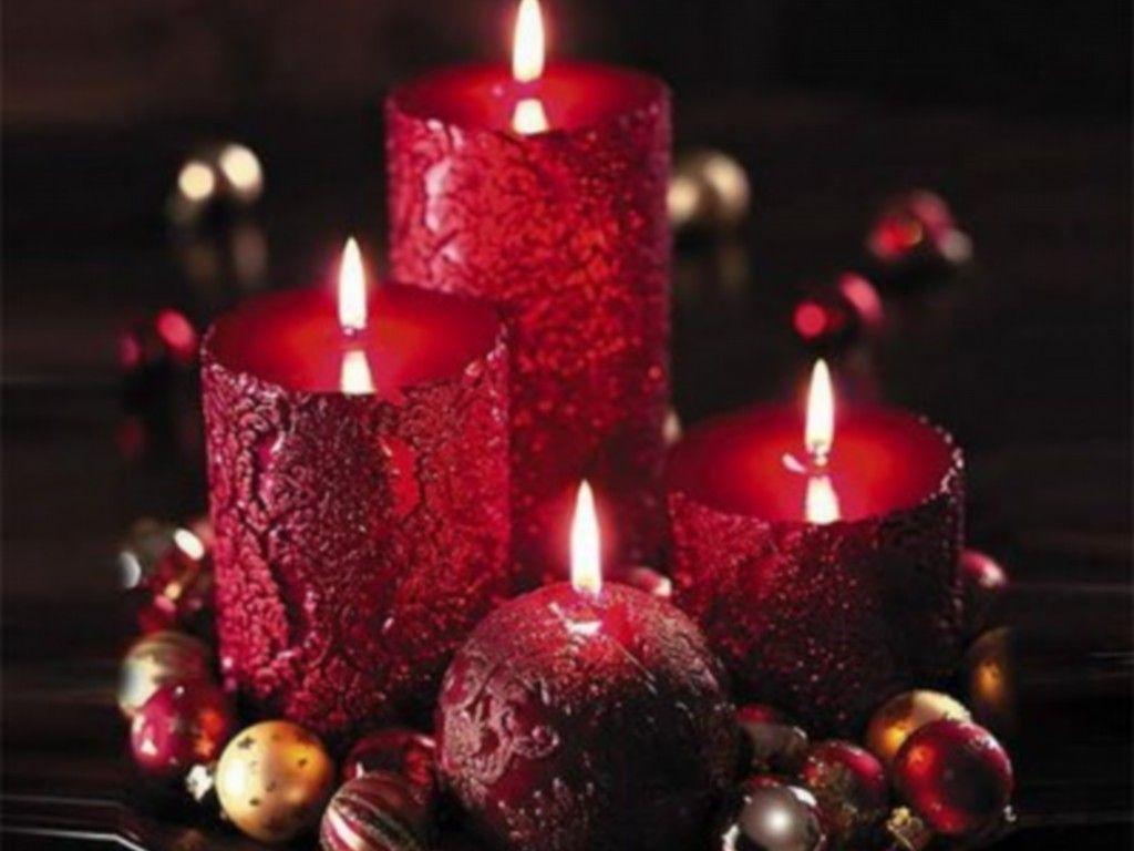1024x768 Candles Colored Red