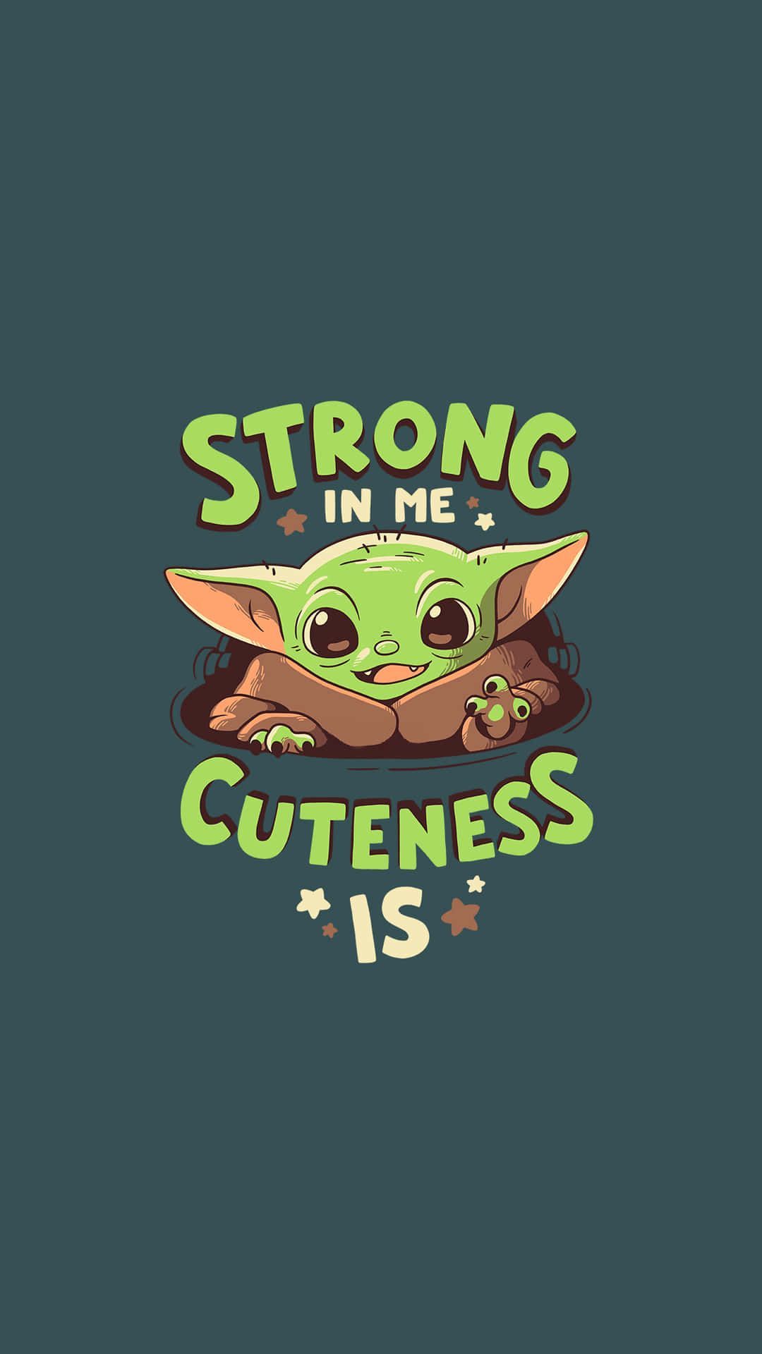 1080x1920 Baby Yoda Cartoon Quote Wallpaper
