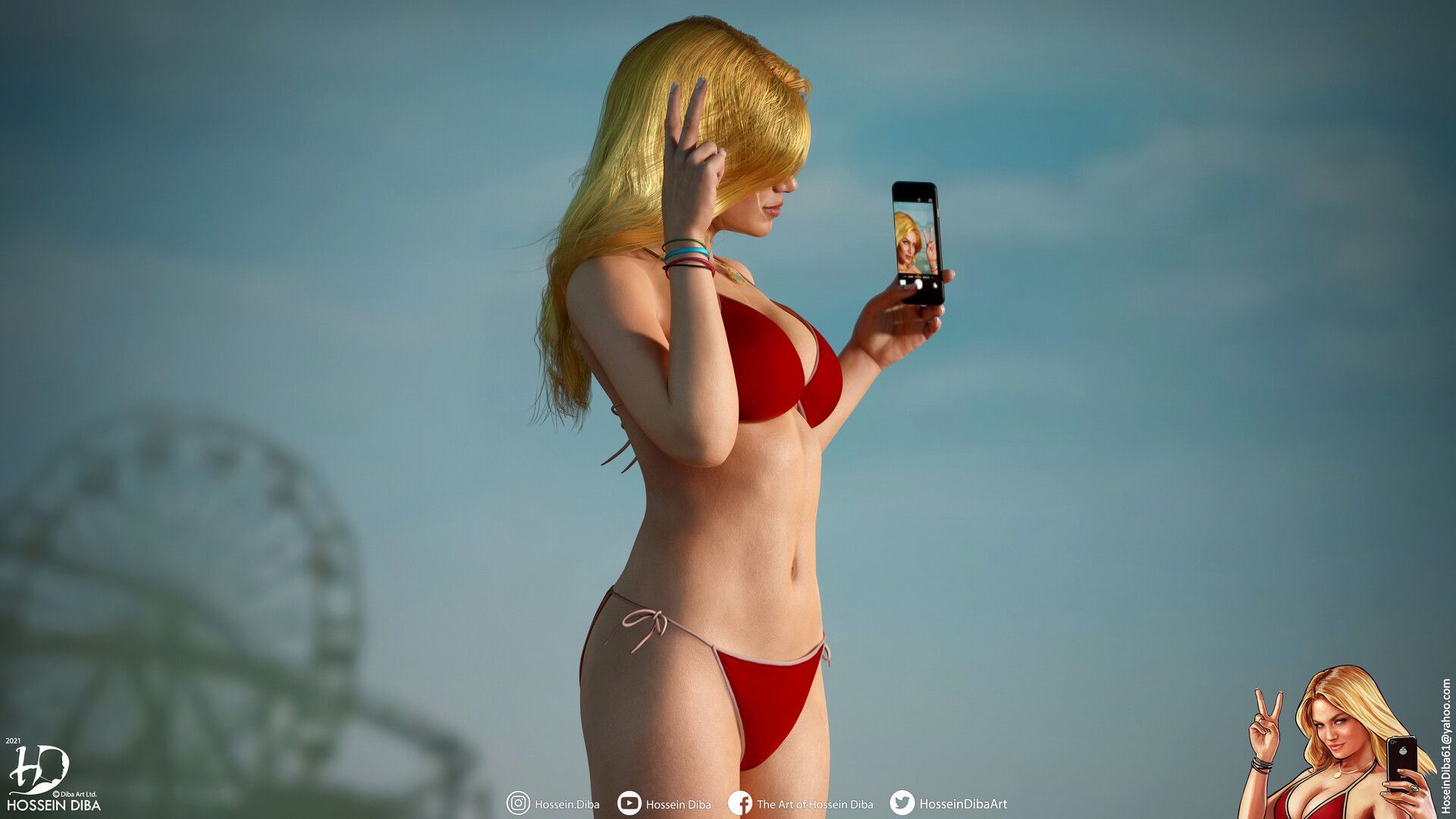 1920x1080 Hossein Diba Model of GTA 5 Cover Girl (Real Time)