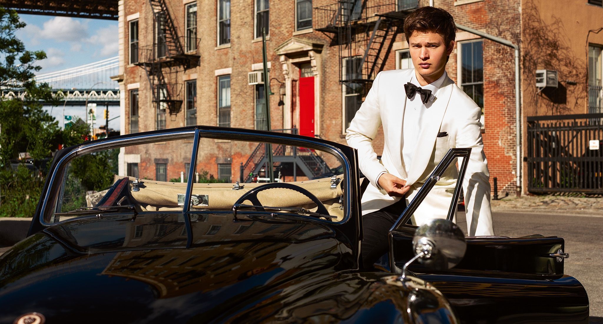2048x1100 Celebrity Ansel Elgort HD Wallpaper