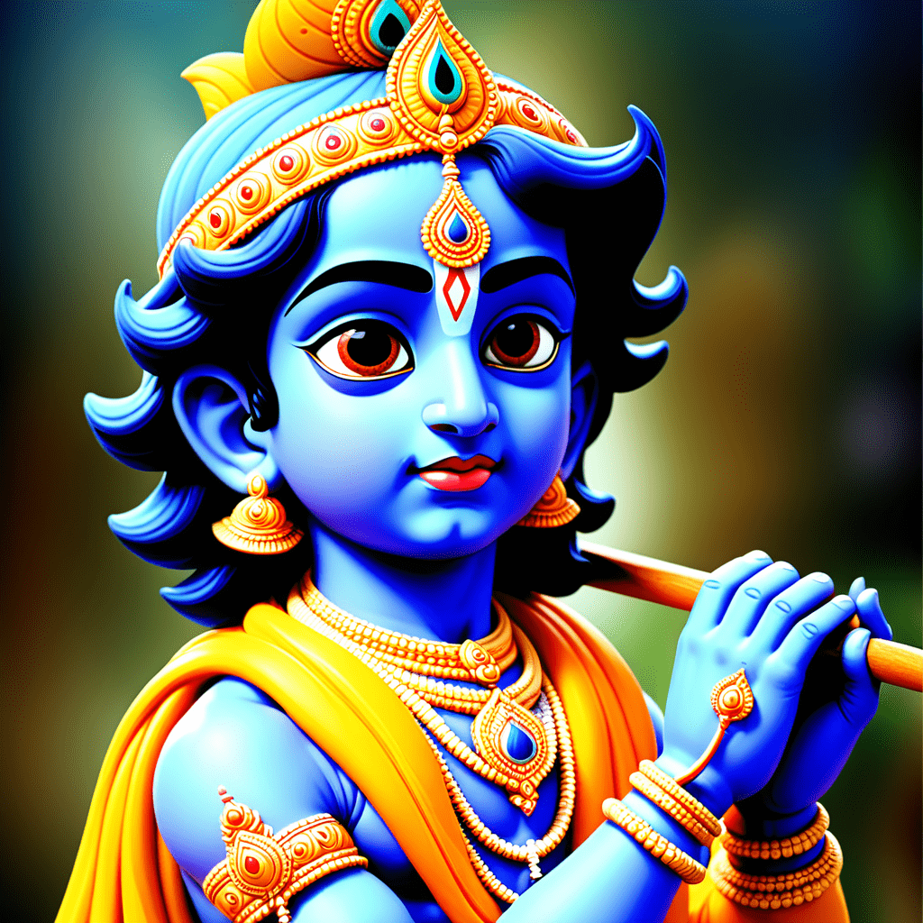 1024x1024 Free Lord Krishna AI image