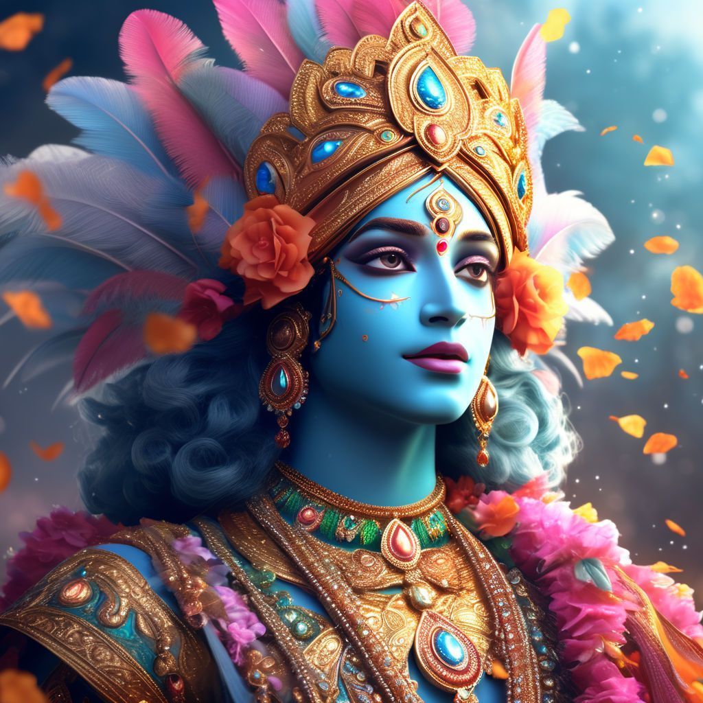 1024x1024 RADHA AND KRISHNA MOST BEAUTIFUL AI