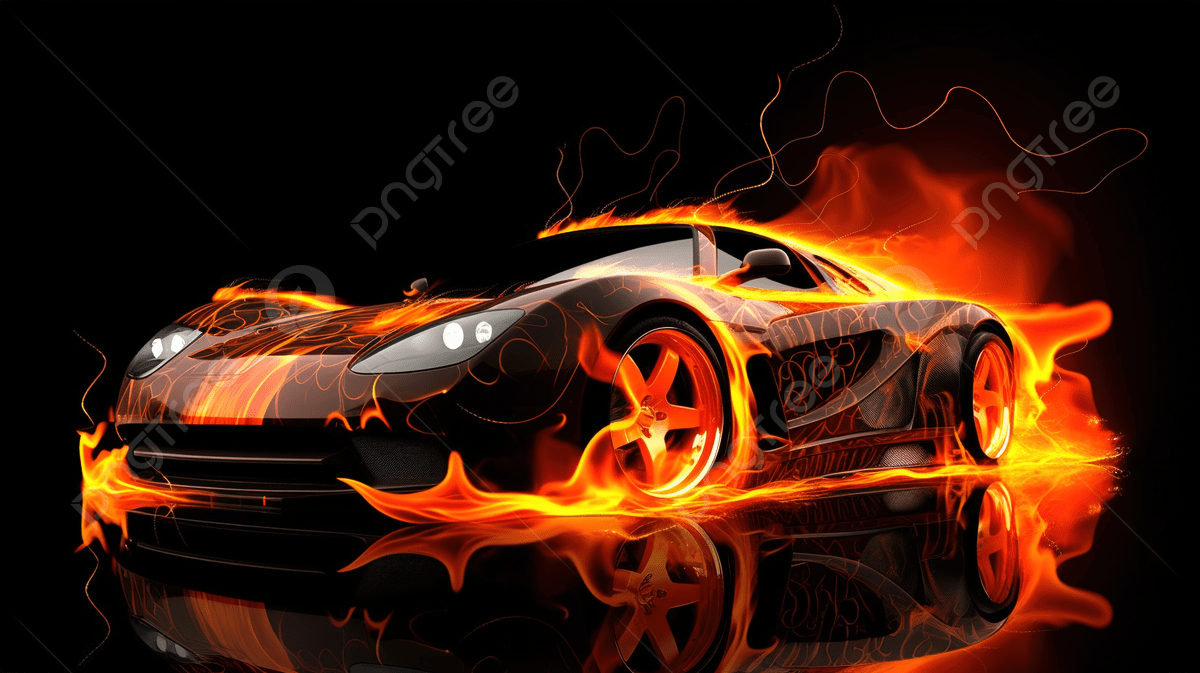 1200x673 Car With Flame Wallpaper Background