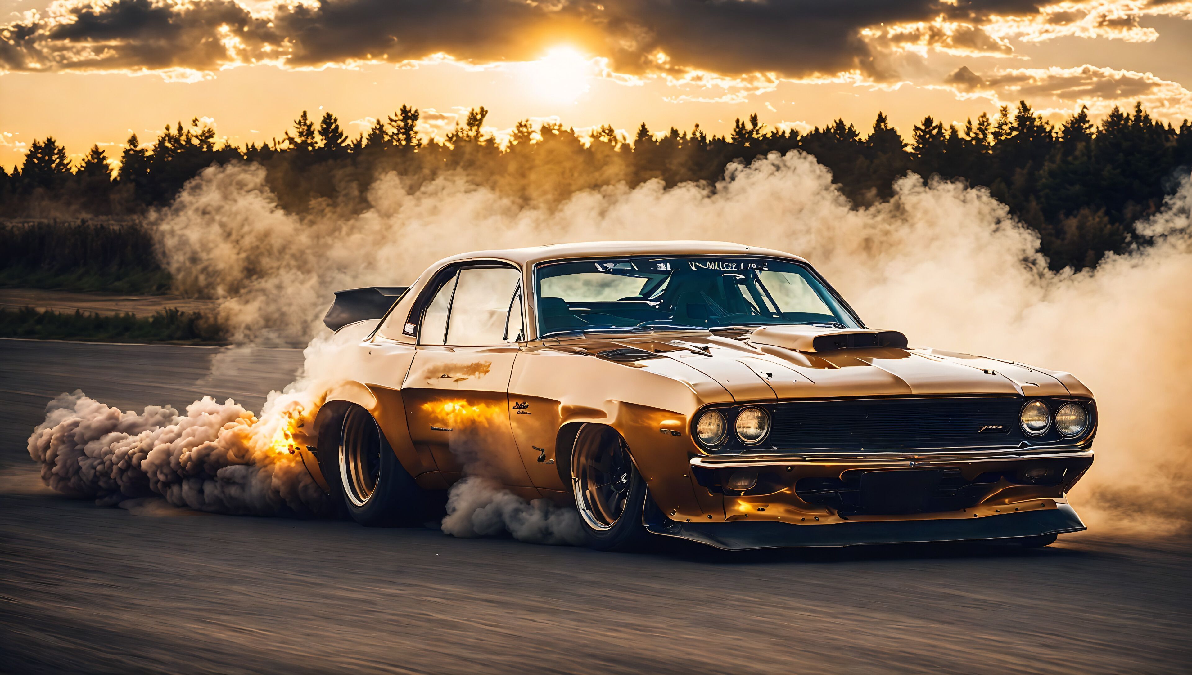 3840x2176 4K Wallpaper: Muscle cars on track : r