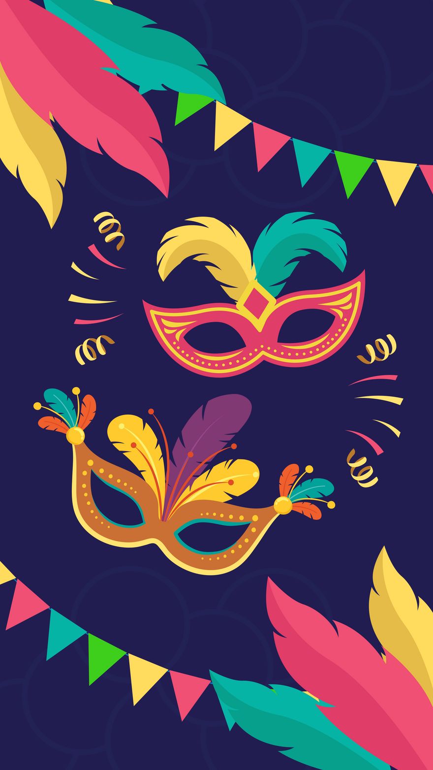 880x1564 Purim iPhone Background in EPS
