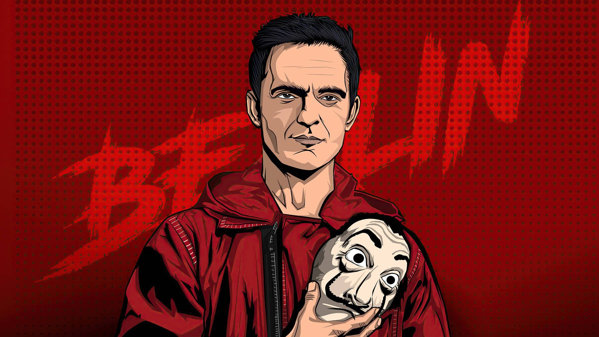 1920x1080 Berlin Money Heist Wallpaper