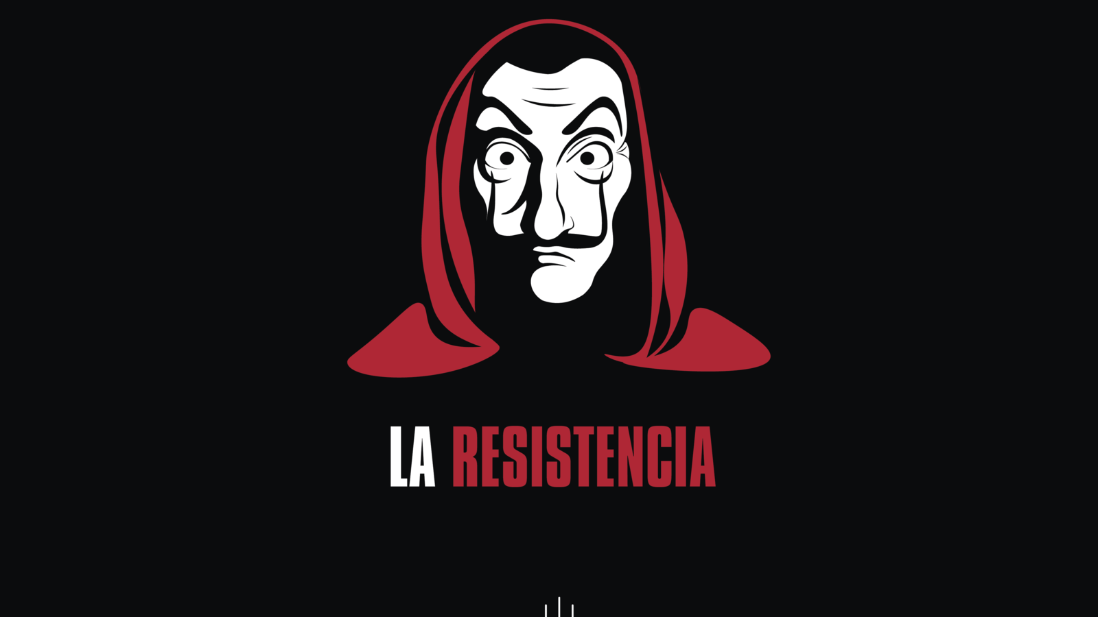 1600x900 Money Heist Mask HD Desktop Wallpaper