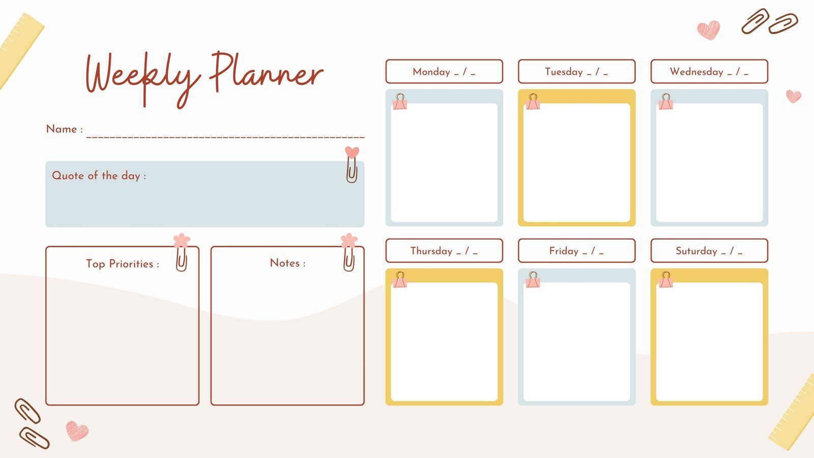 Weekly Planner Wallpapers - Top Free Weekly Planner Backgrounds ...