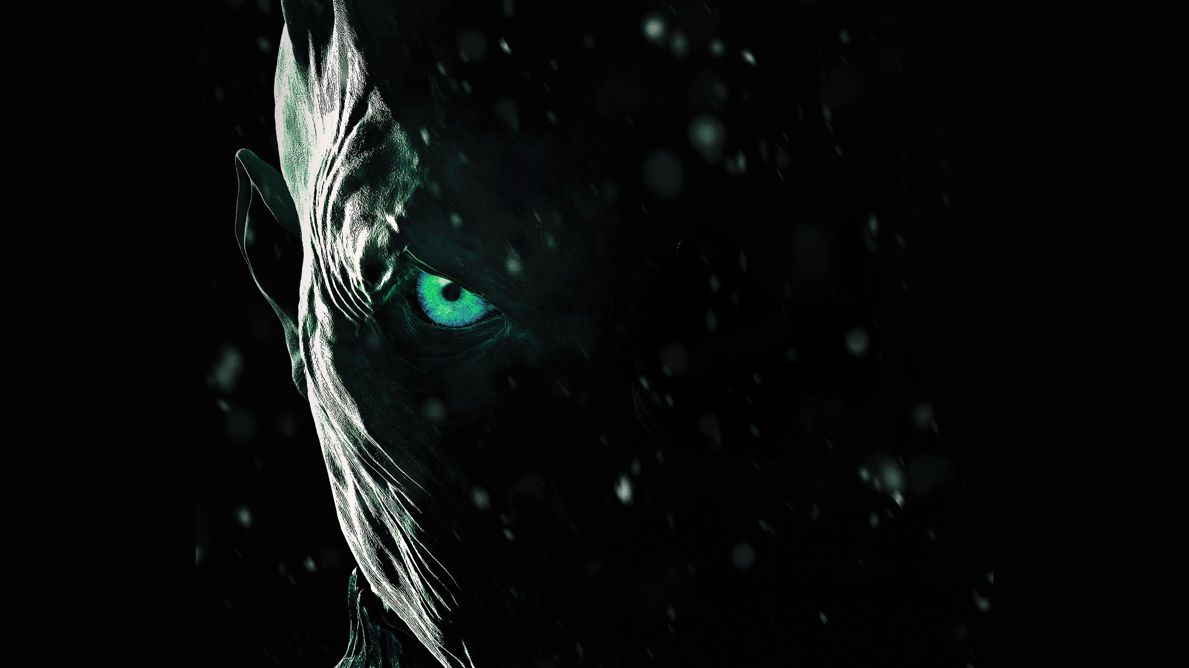 3840x2160 Horror Scary Face Dark Anime Eye Art