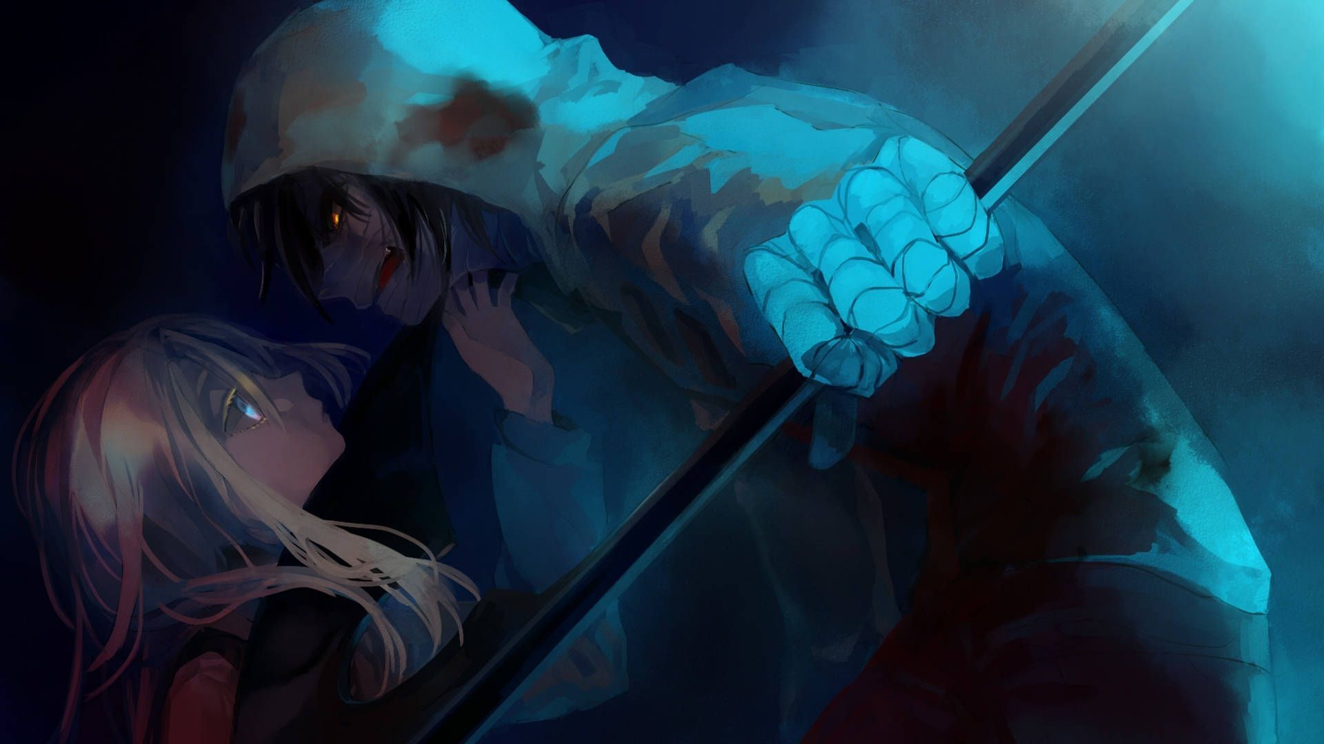 1920x1080 Dark Anime Rachel And Isaac Wallpaper