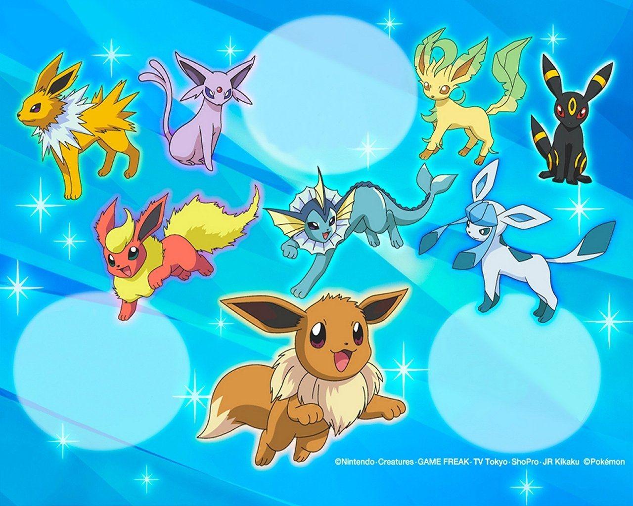 1280x1024 Pokemon Eevee Eeveelutions Wallpaper Art HD Wallpaper