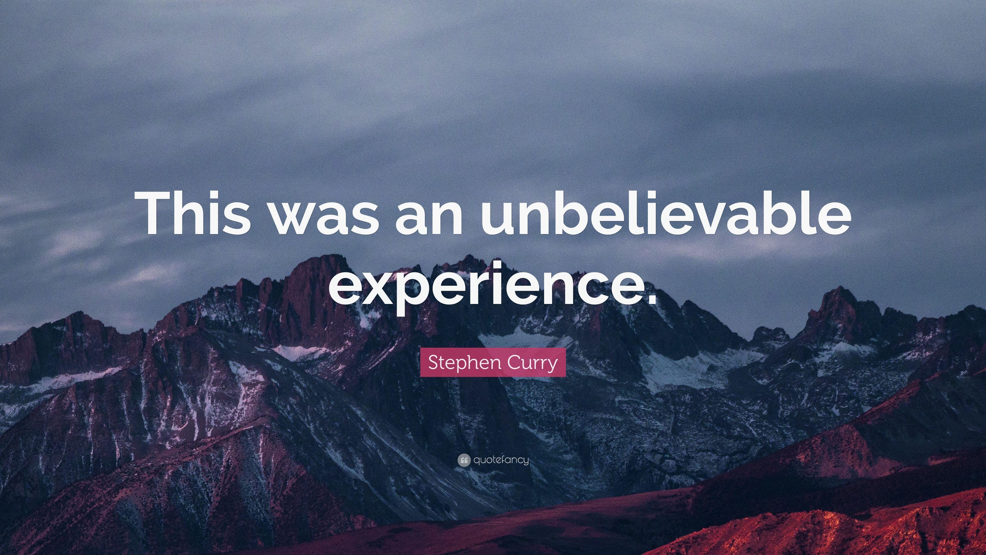 3840x2160 Stephen Curry Quote: “This was an unbelievable experience