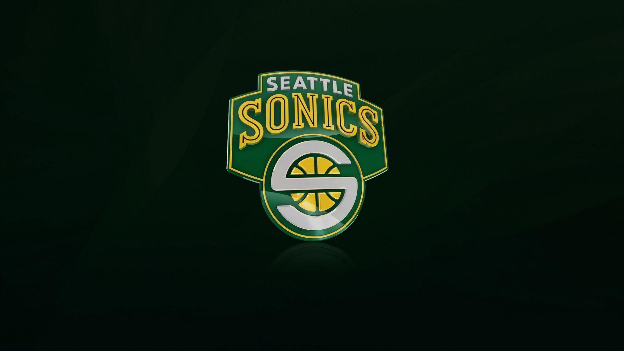 2048x1152 Download wallpaper 2048x1152 seattle supersonics, nba, logo