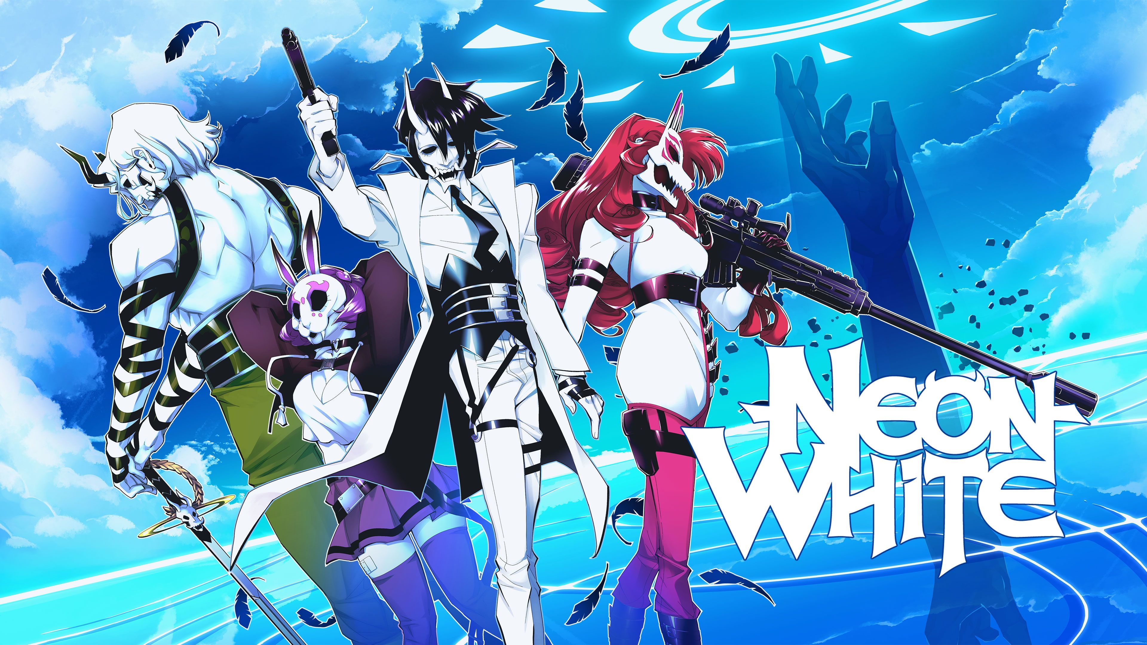 3840x2160 Video Game Neon White 4k Ultra HD Wallpaper