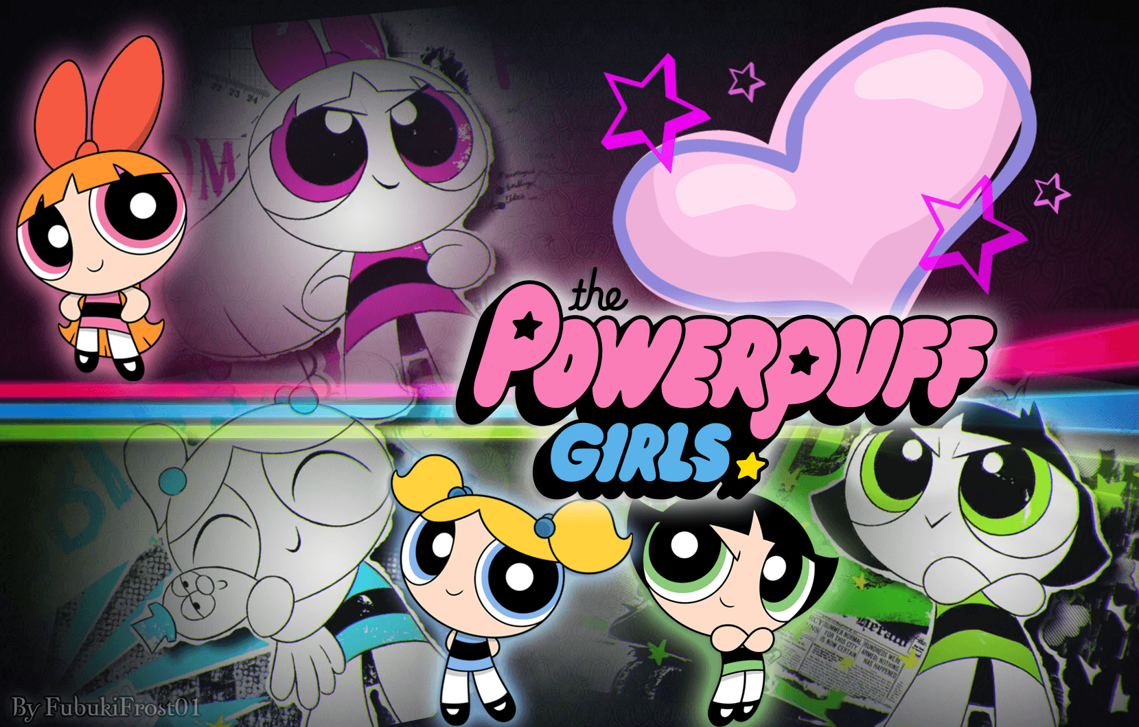 1659x1059 The Powerpuff Girls hình nền